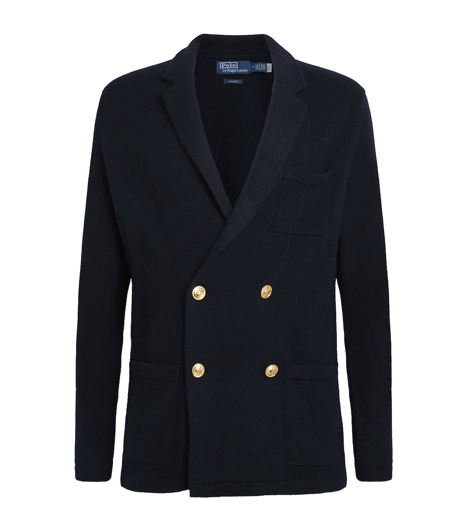 Polo Ralph Lauren Mens Cashmere Knitted Blazer Aviator Navy