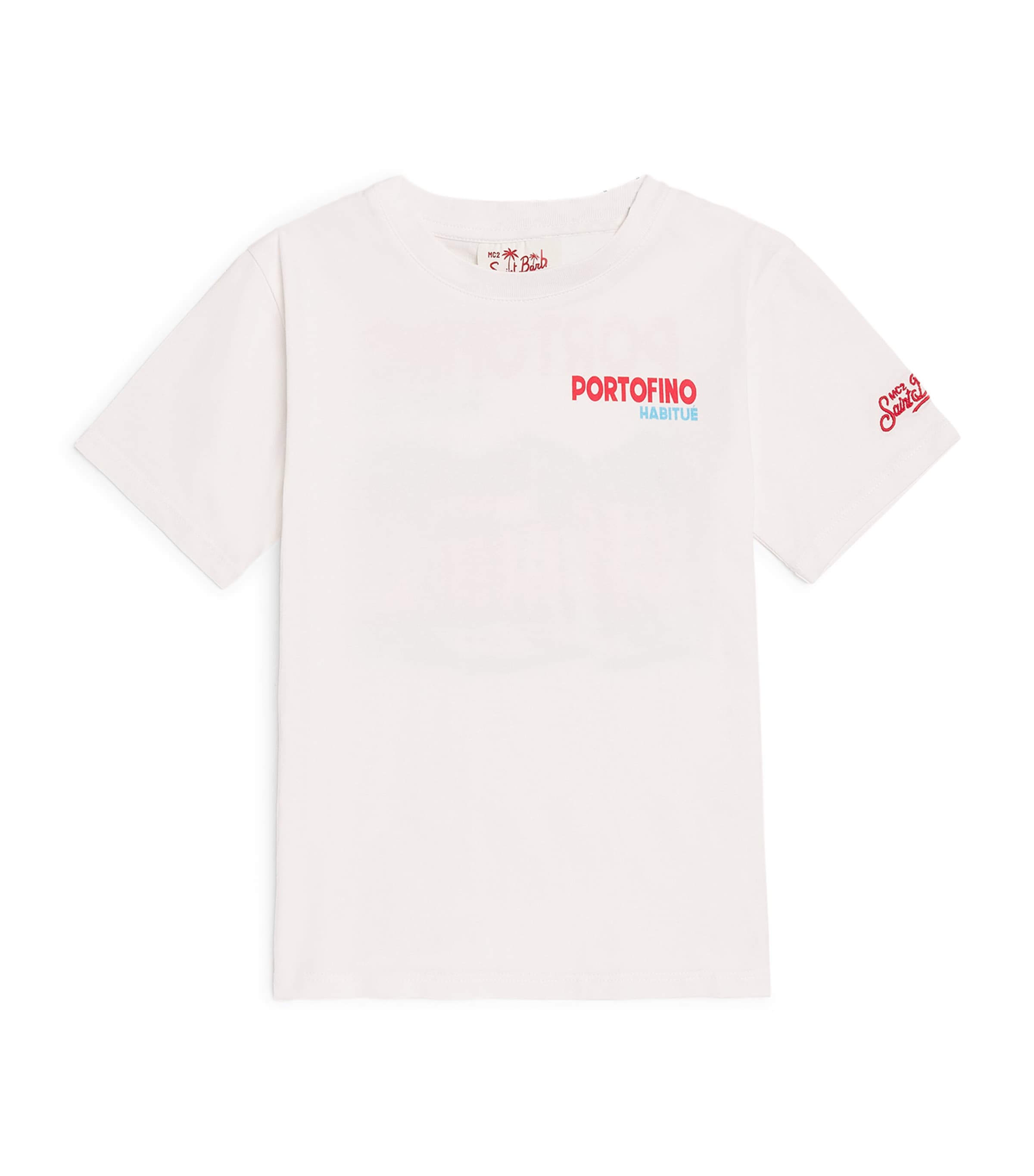 Mc2 Saint Barth Kids Cotton Portofino Jr Logo T-Shirt (2-14 Years) Portofino Summer