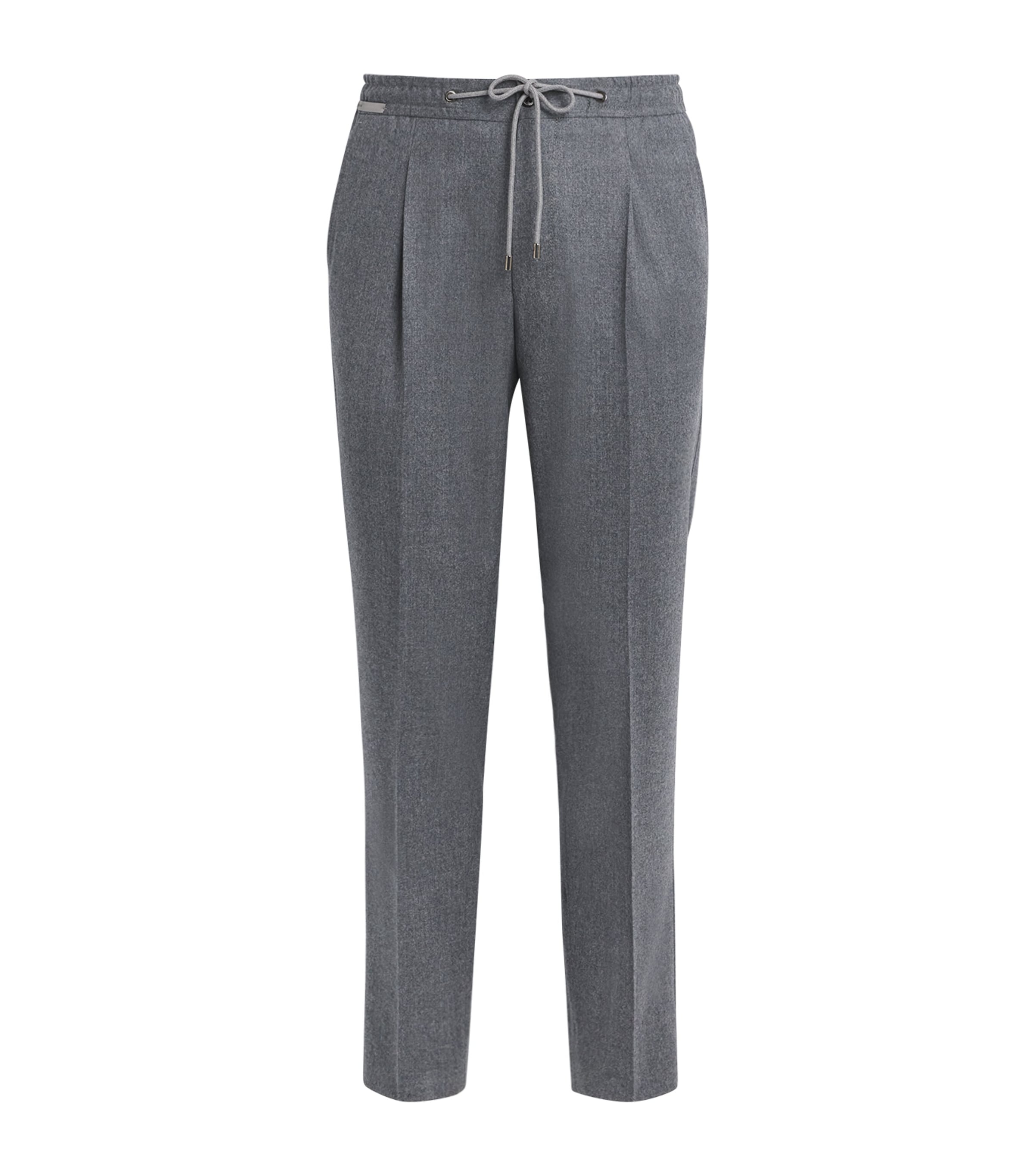 Wool Drawstring Trousers