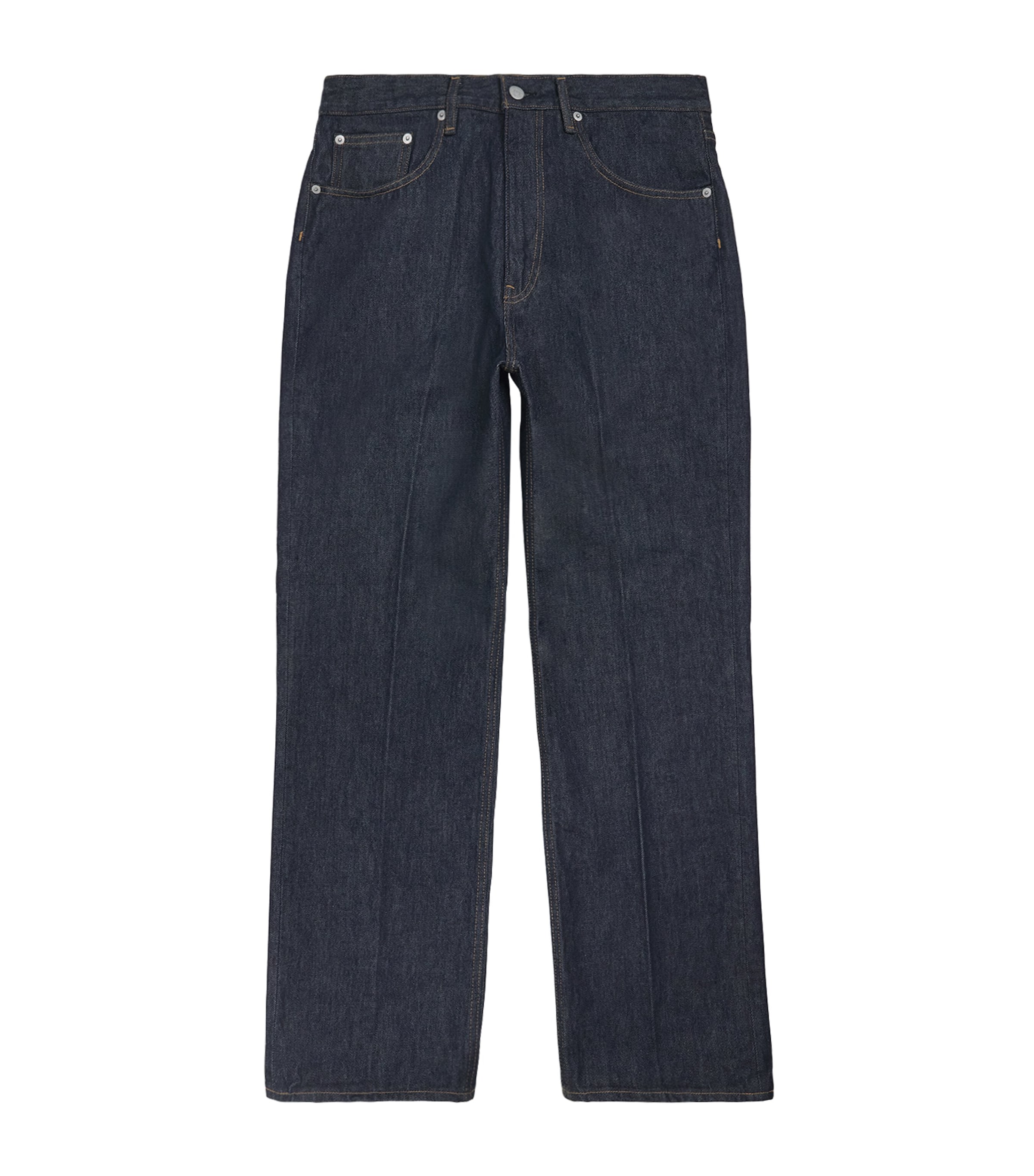 Auralee Mens Hard Twist Straight Jeans Indigo