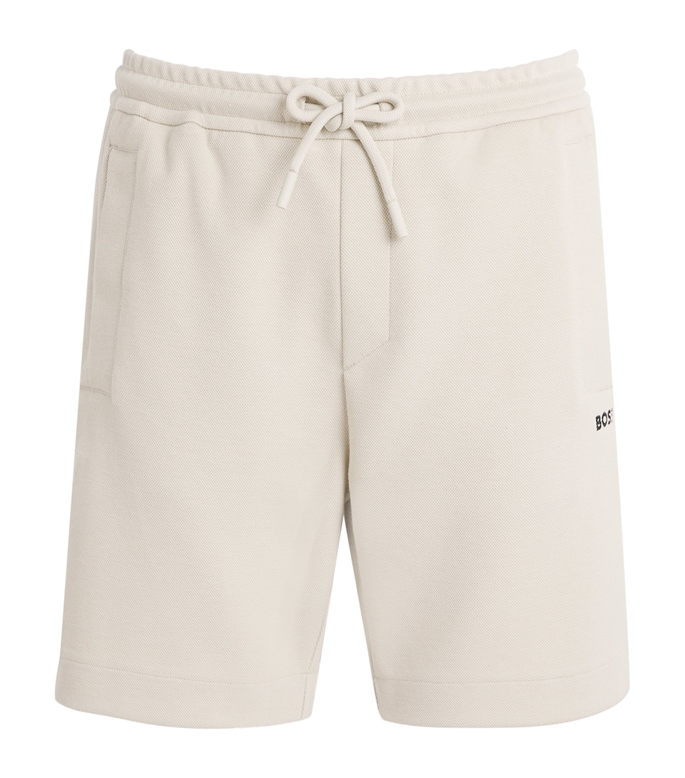 BOSS Mens Cotton-Blend Union Shorts Light Beige