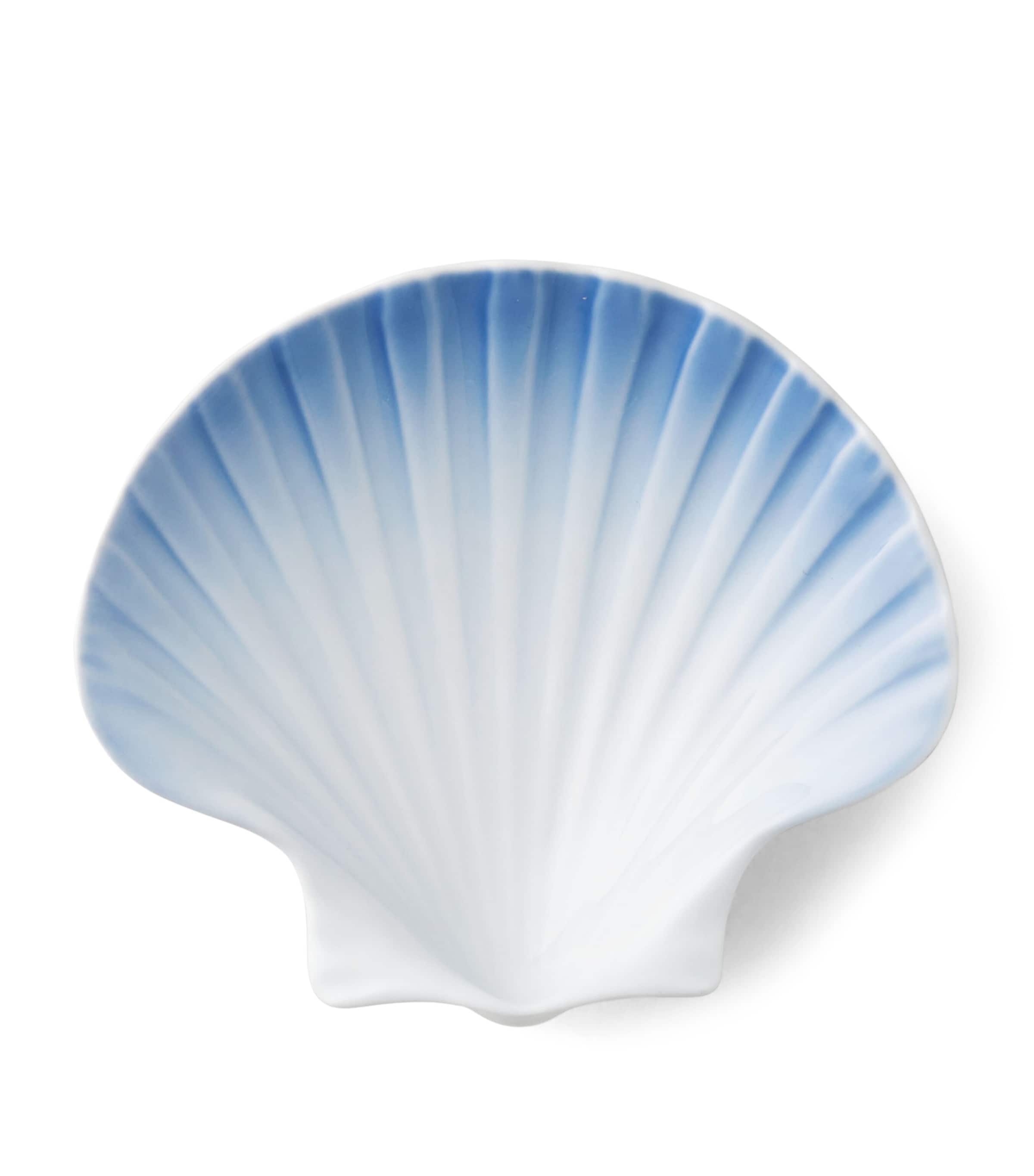 Royal Copenhagen Porcelain Iris Shell Dish (10cm) Blue