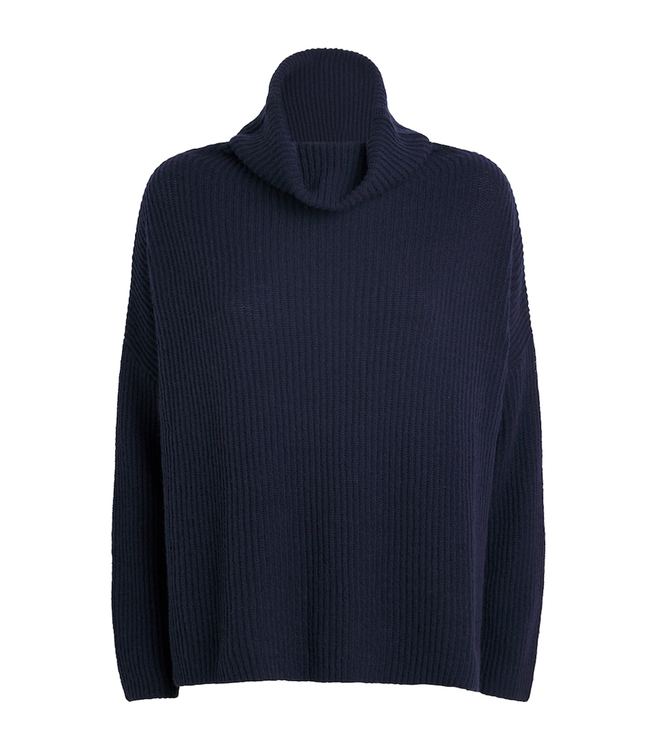 Cashmere Ribbed Rollneck Sweater