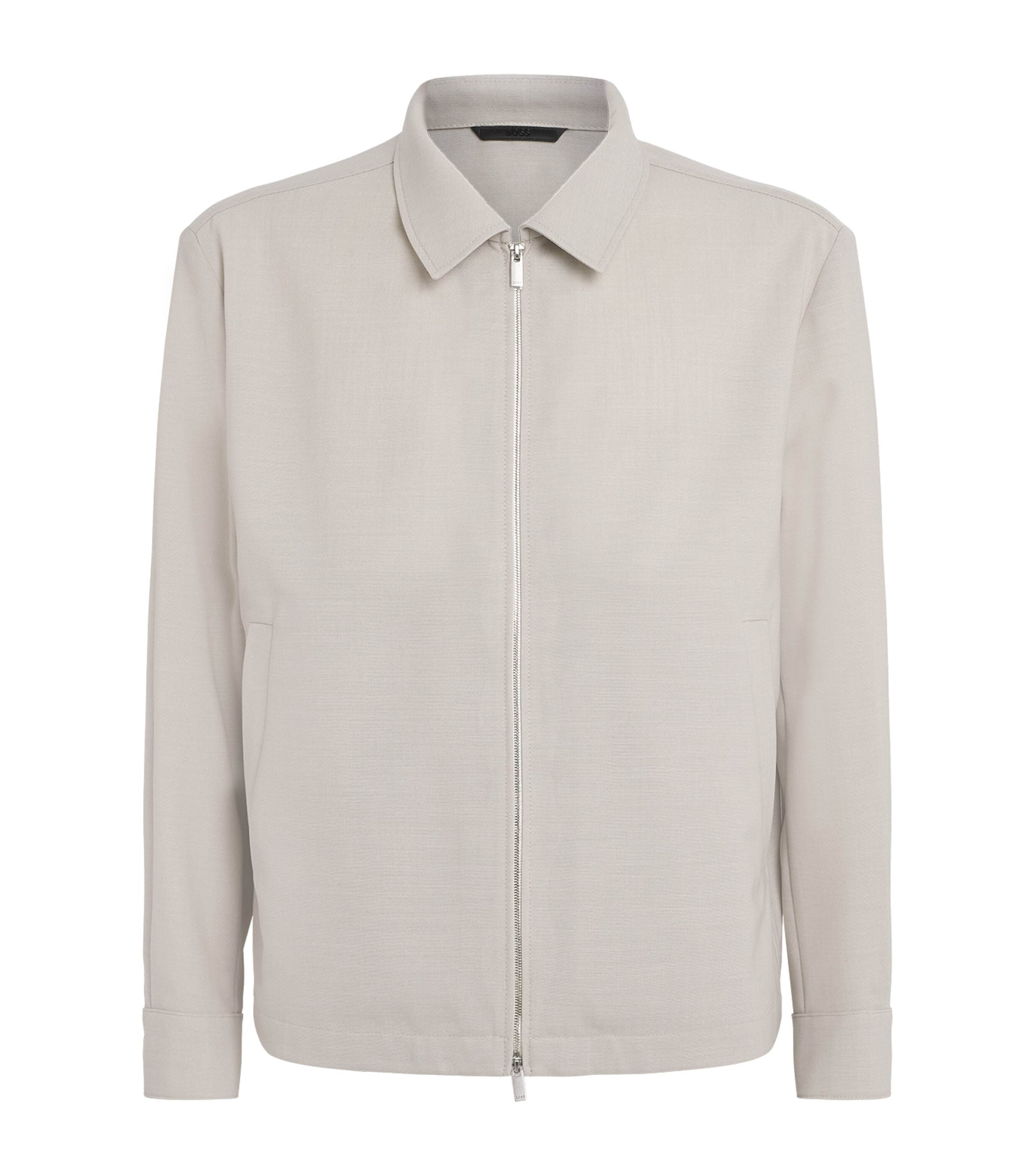 BOSS Mens Virgin Wool Jacket Light Beige
