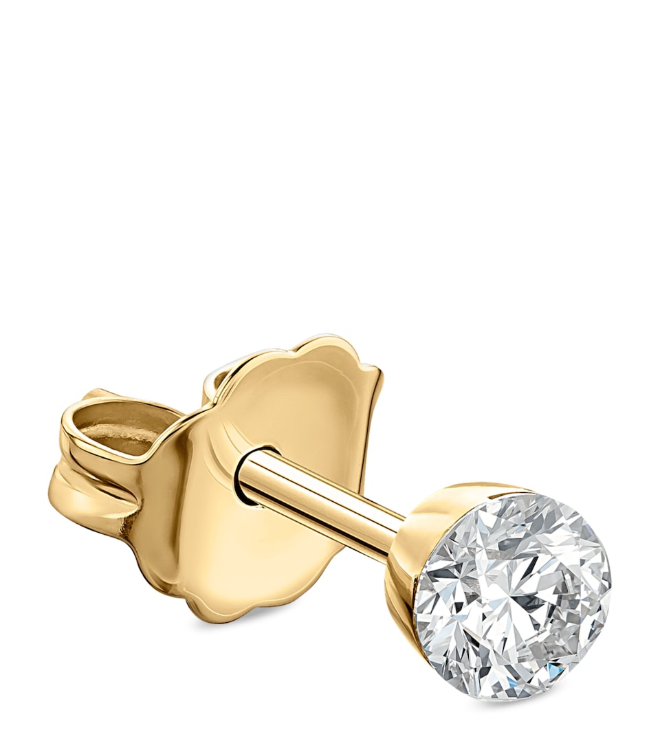 Gold Invisible Set Diamond Stud Earring (2.5mm)