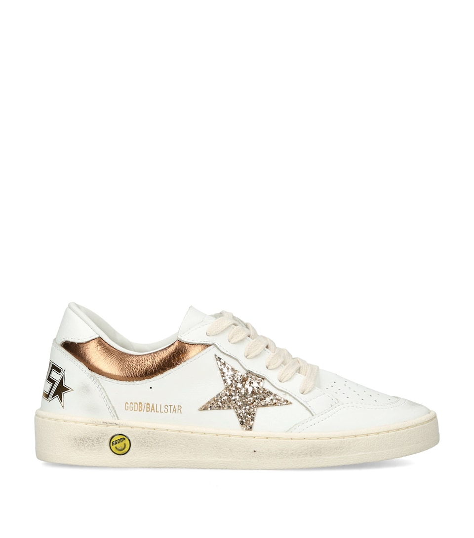 Golden Goose Leather Ball Star Sneakers Gold Comb
