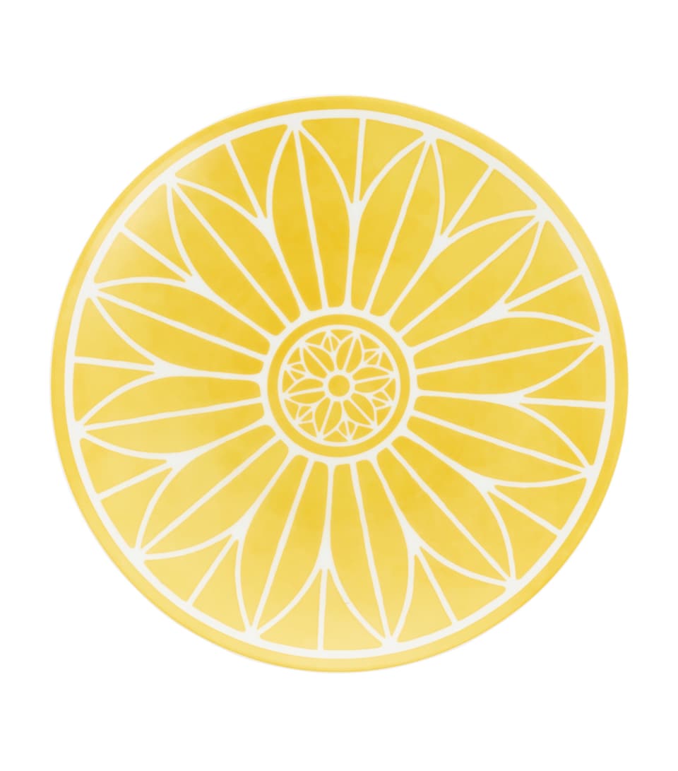 Christofle Porcelain Malmaison Riviera Bread Plate (16cm) White/yellow