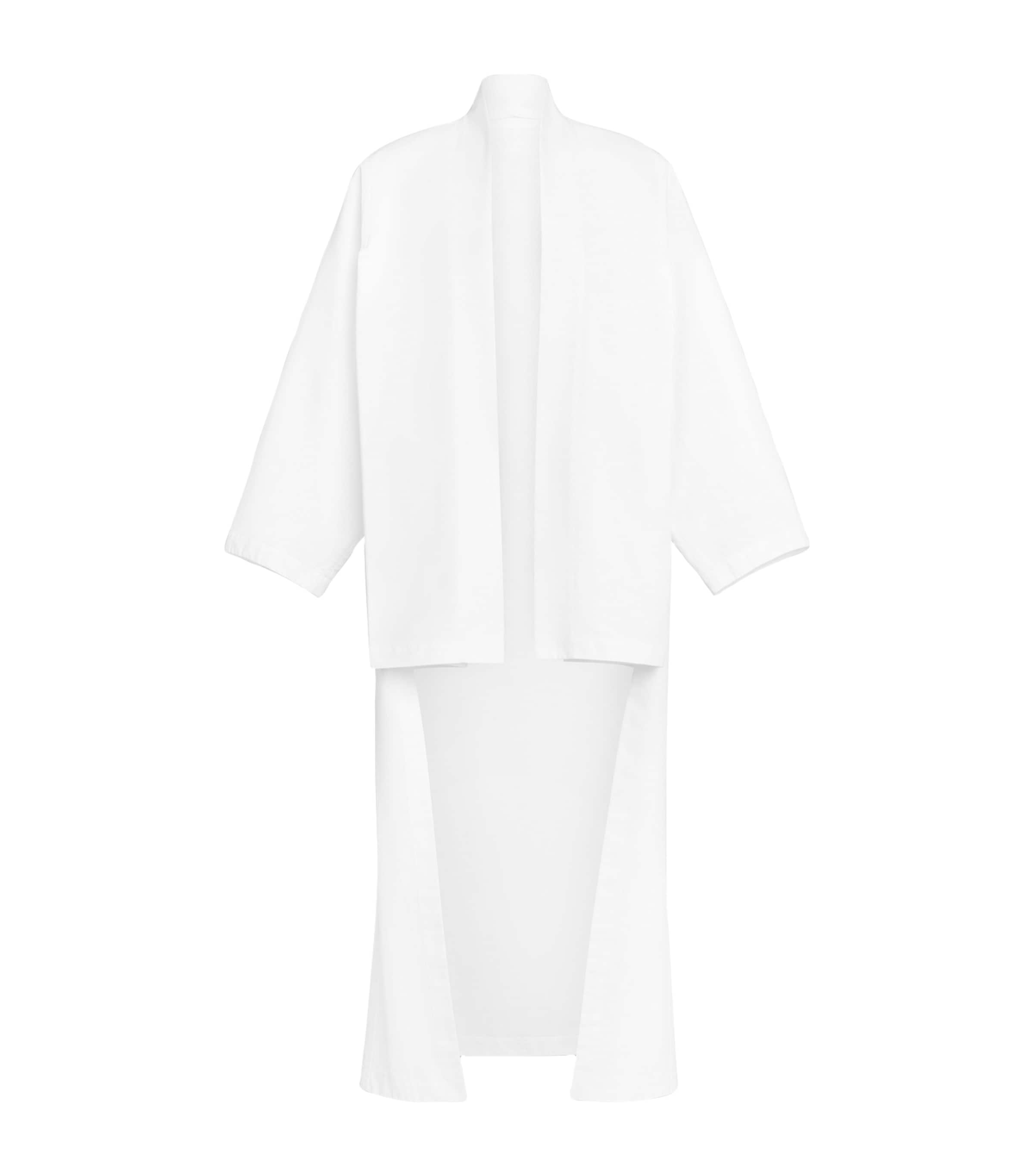 Alaïa Womens Supima Cotton Kimono Jacket Blanc