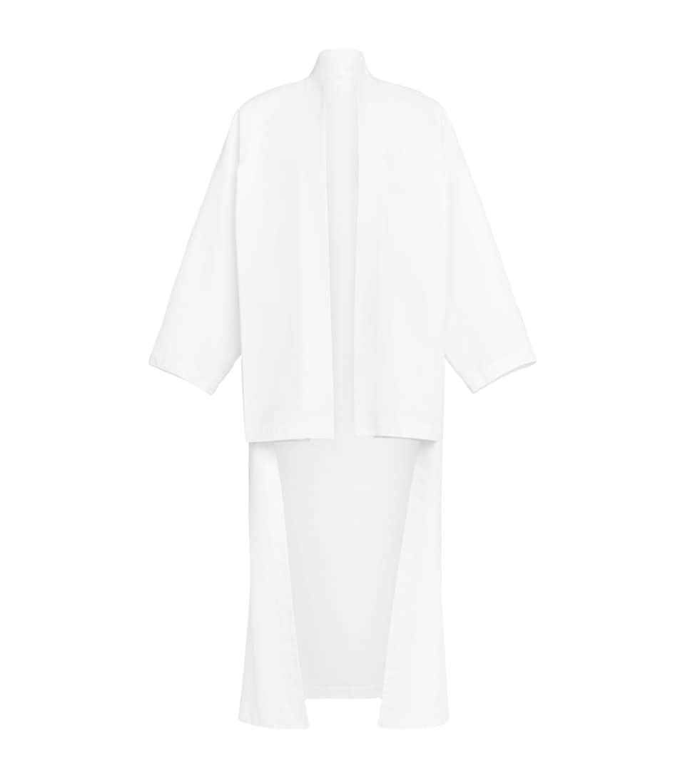 Alaïa Womens Supima Cotton Kimono Jacket Blanc