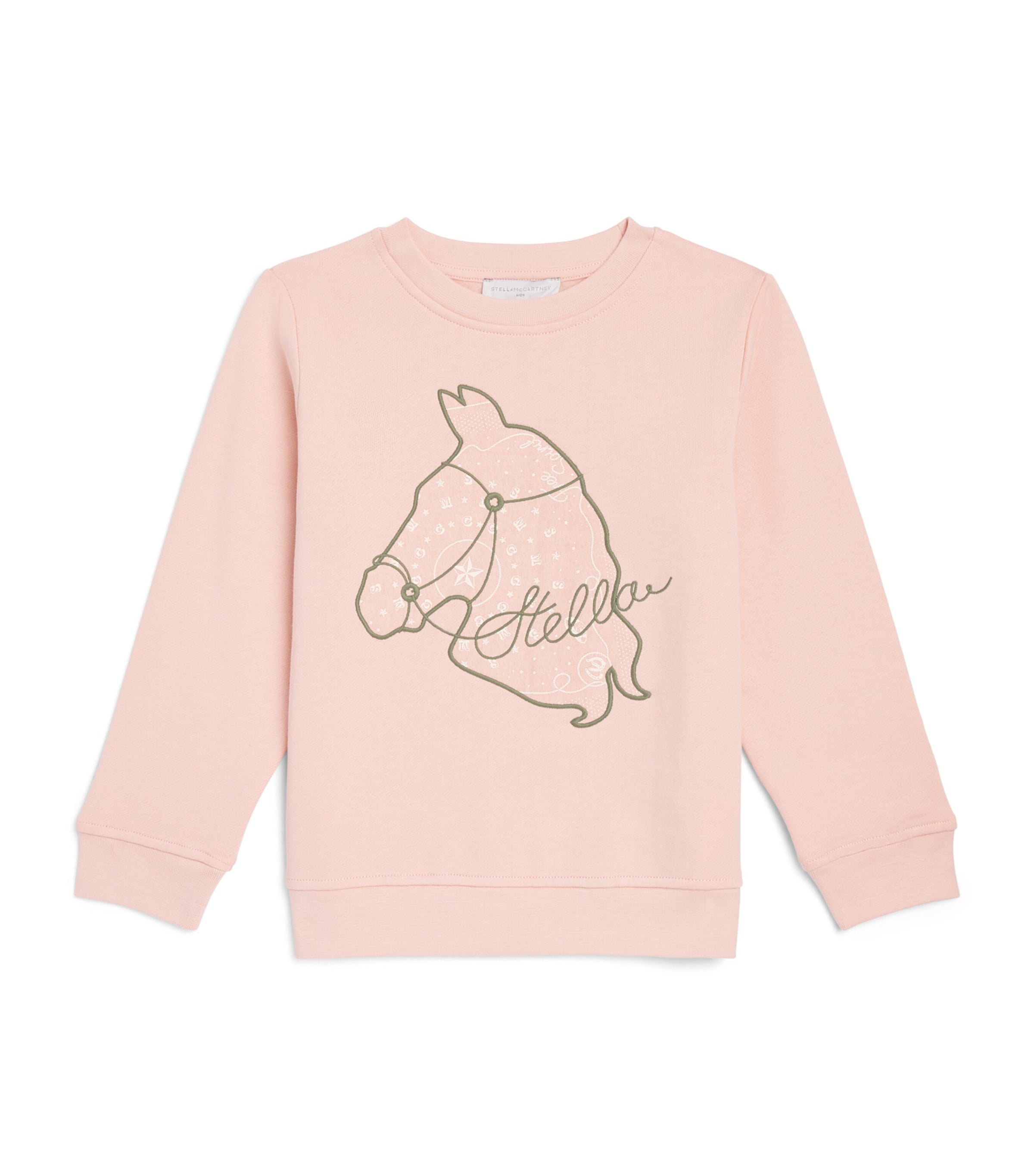Stella McCartney Kids Cotton Horse Sweatshirt (3-14 Years) Rosa