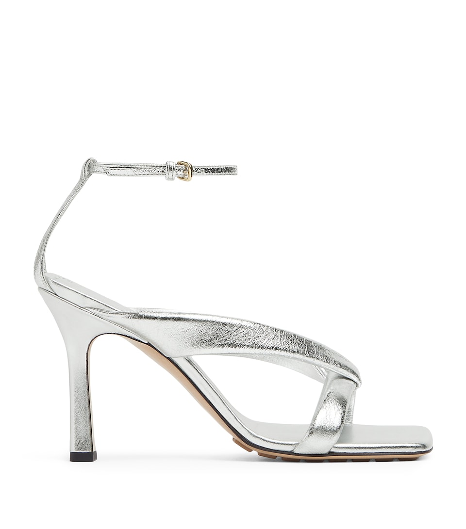 Metallic Leather Riva Sandals 90
