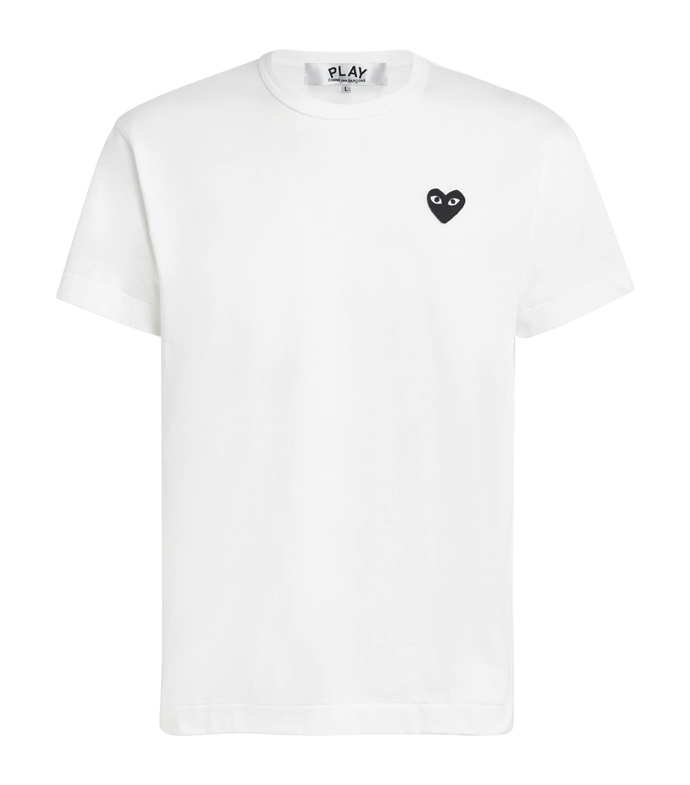 Comme Des Garçons Play Mens Heart Logo T-Shirt White