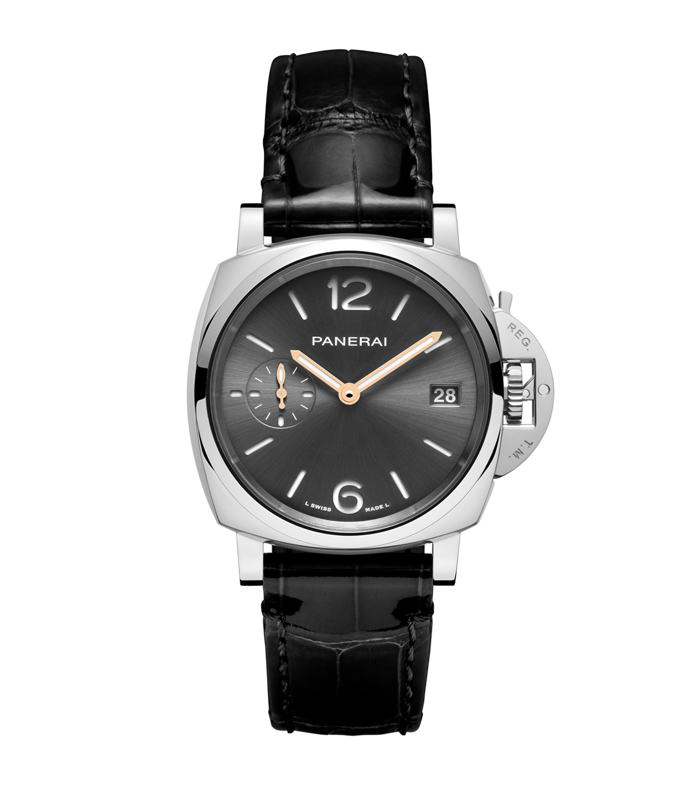 Panerai Stainless Steel Luminor Due Watch 38mm Grey