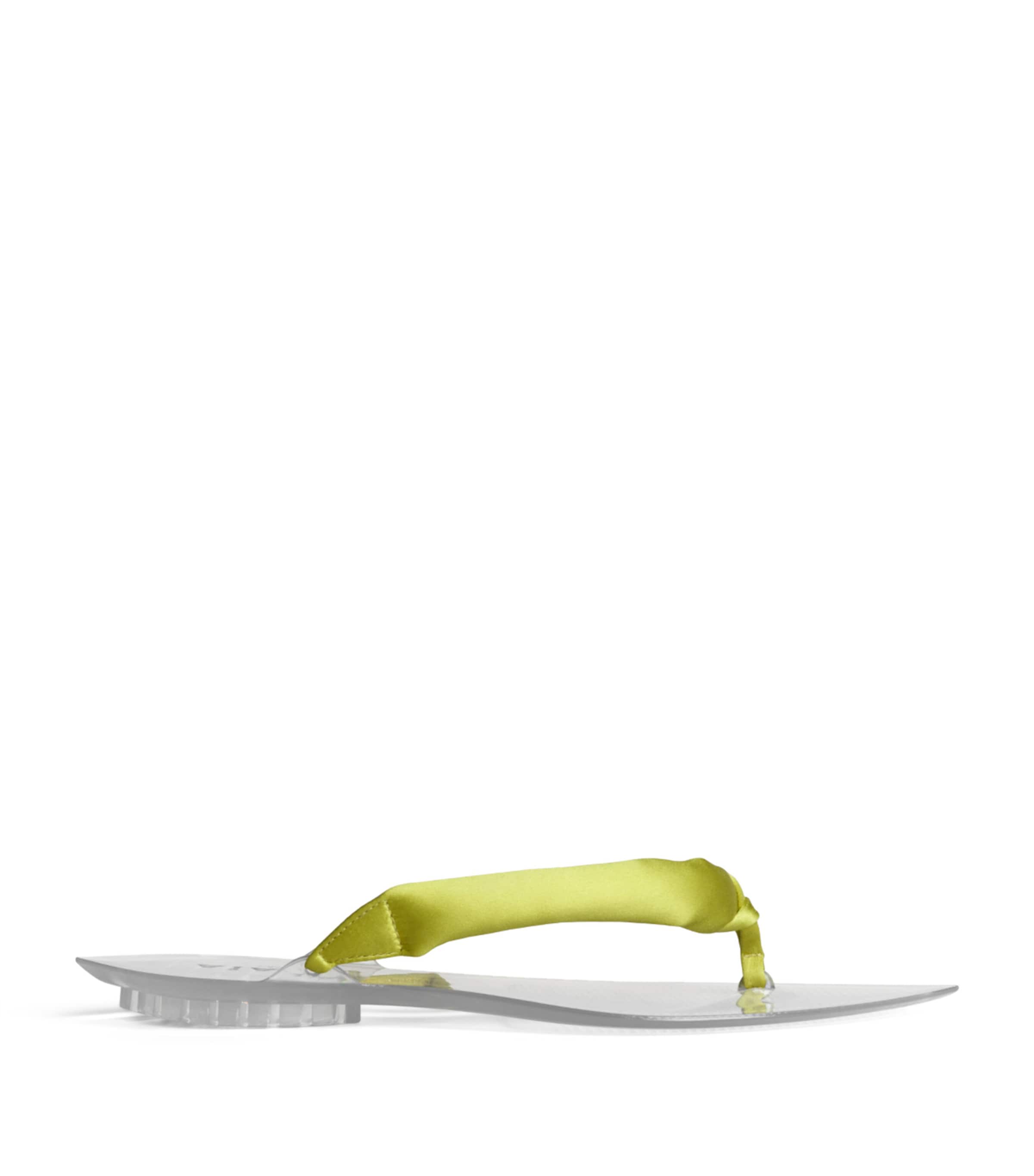 Alaïa Invisible Thong Flip Flops Lime