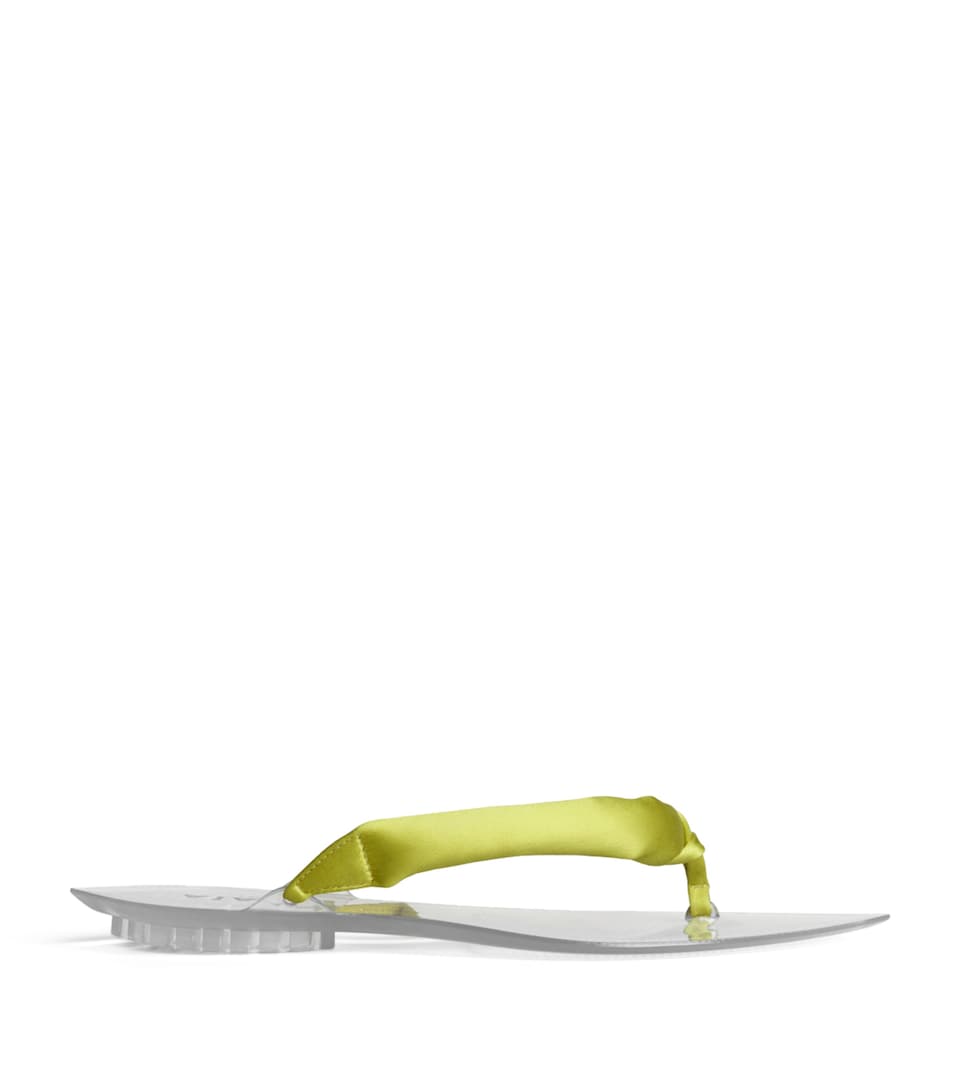 Alaïa Invisible Thong Flip Flops Lime