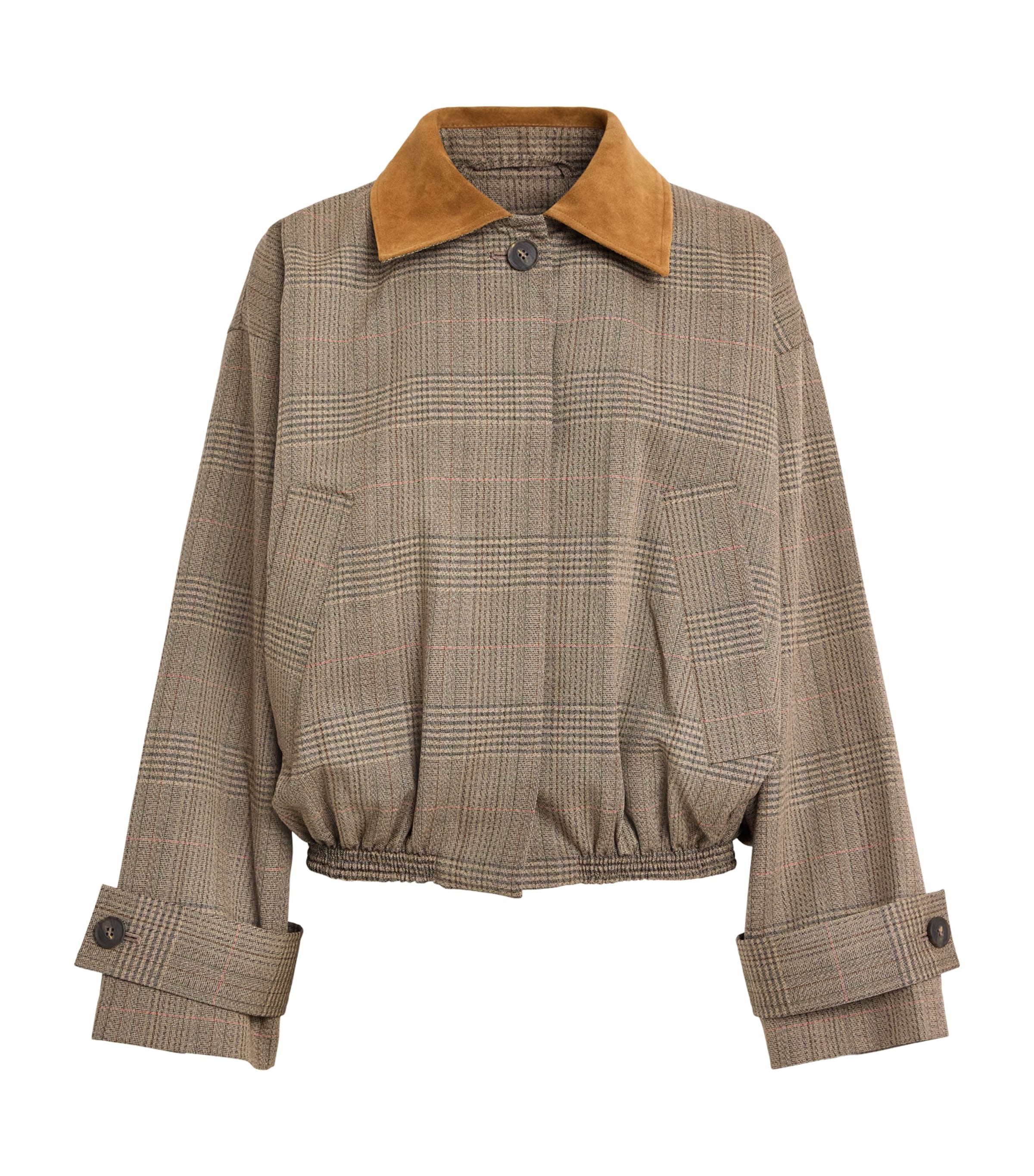 Róhe Womens Virgin Wool Suede-Collar Blouson Jacket Of Wls