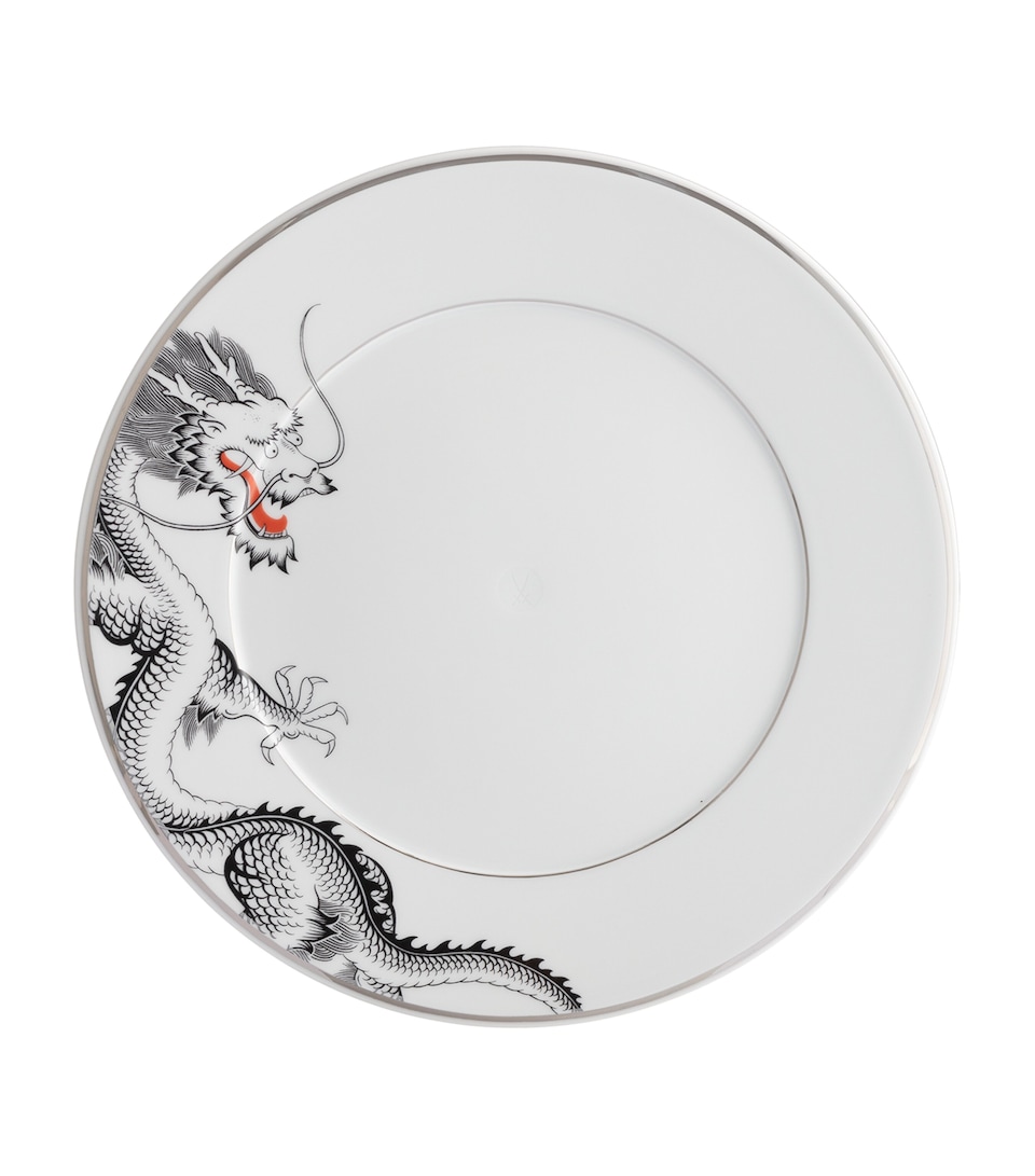 Meissen Porcelain-Platinum Lucky Dragon Dinner Plate (29cm) Platinum