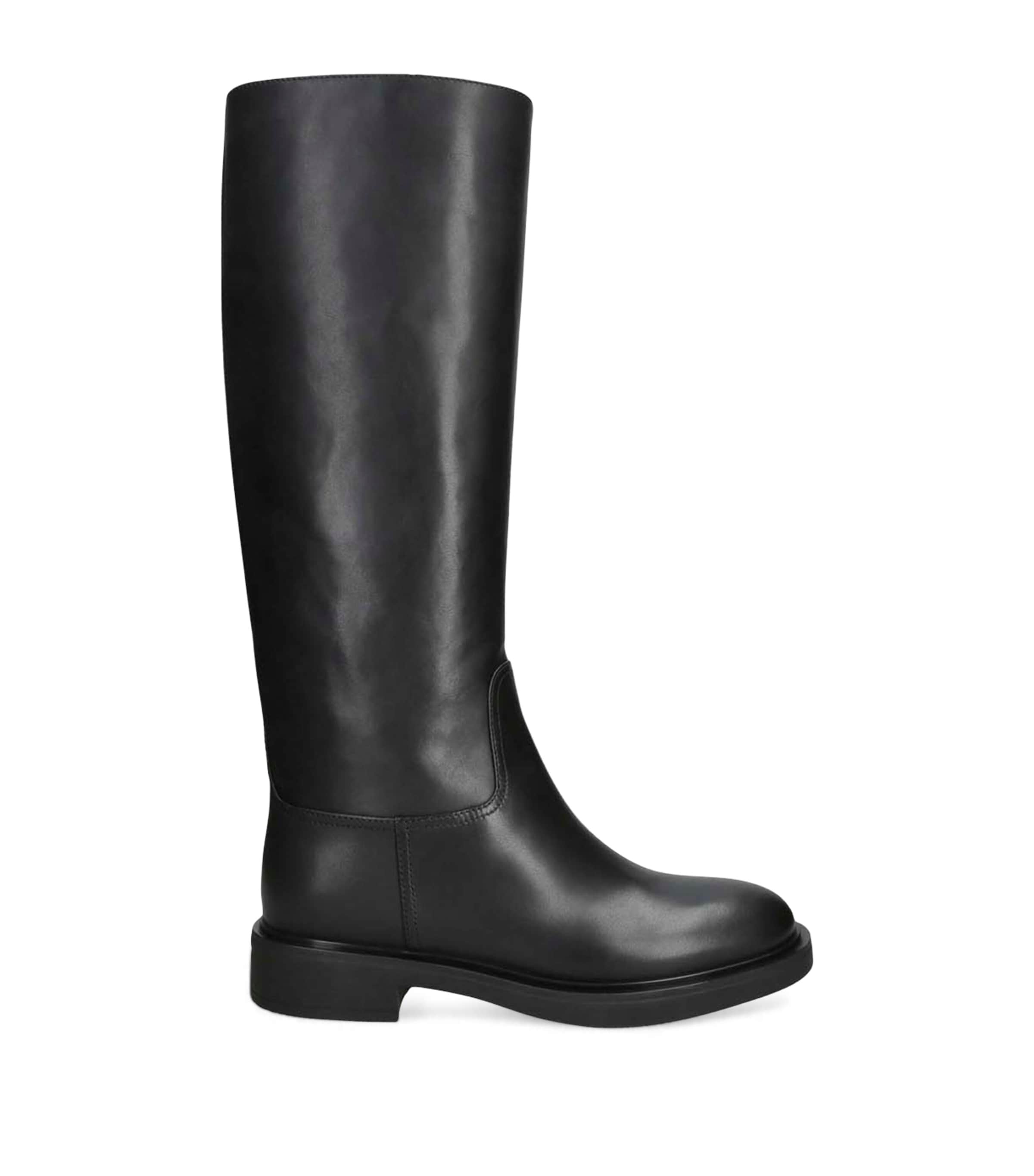 Gianvito Rossi Leather Ascott Knee-High Boots Black