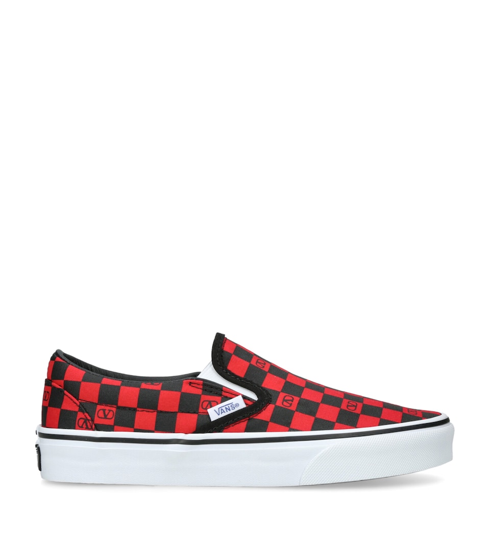 x Vans Canvas Checkerboard Slip-On Sneakers