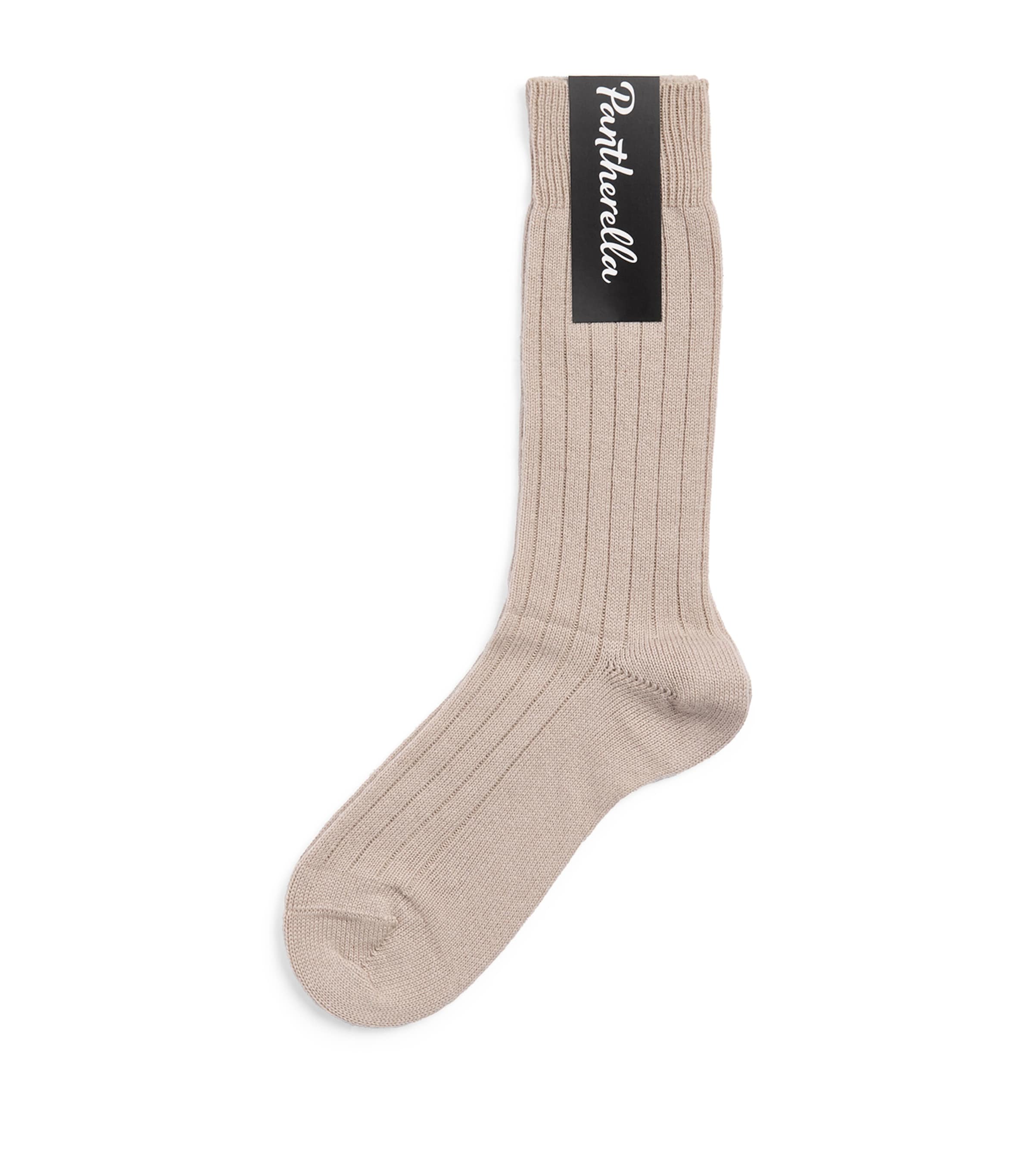 Pantherella Mens Cashmere-Blend Waddington Socks Silk Rain