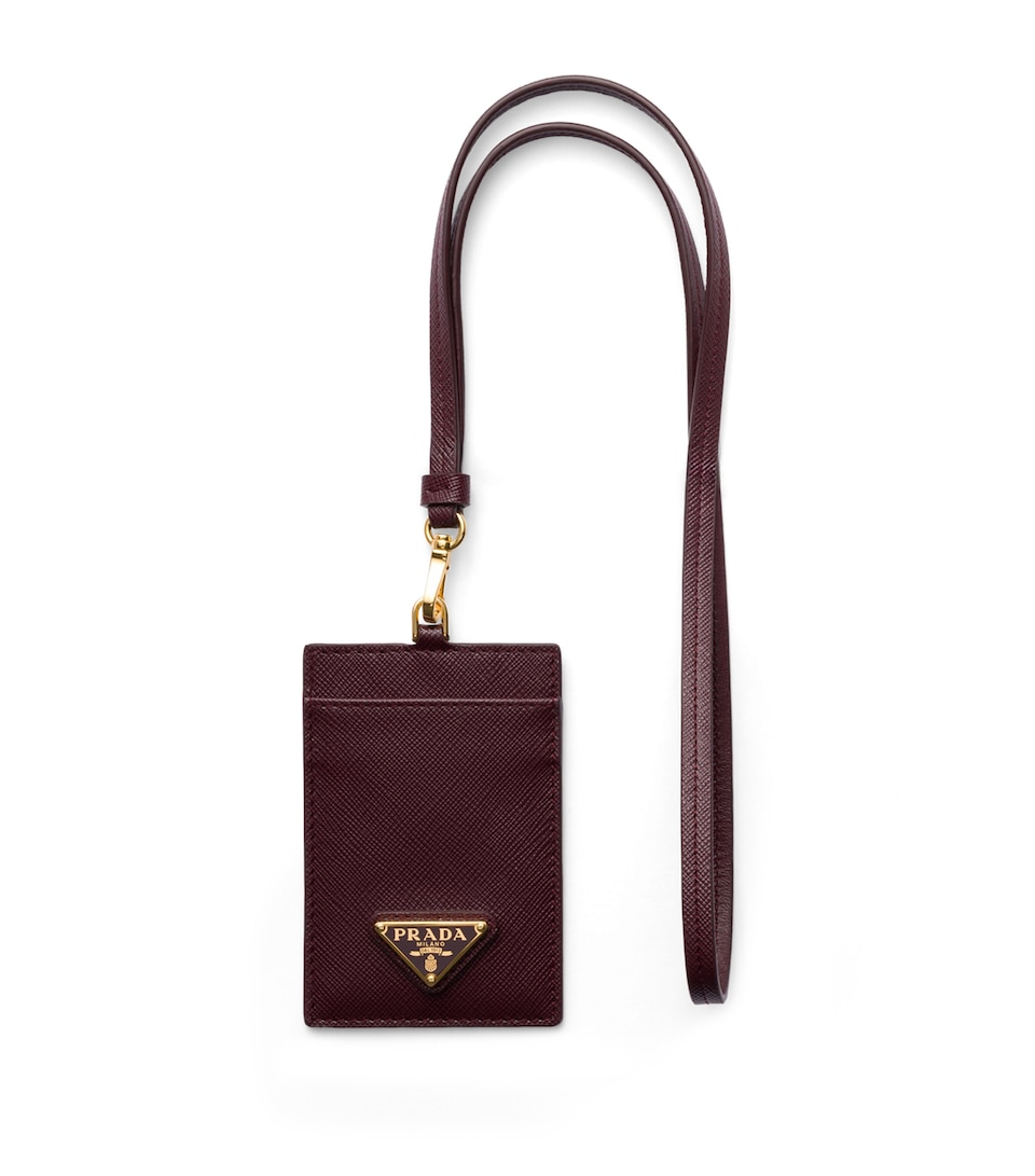 Saffiano Leather Badge Holder