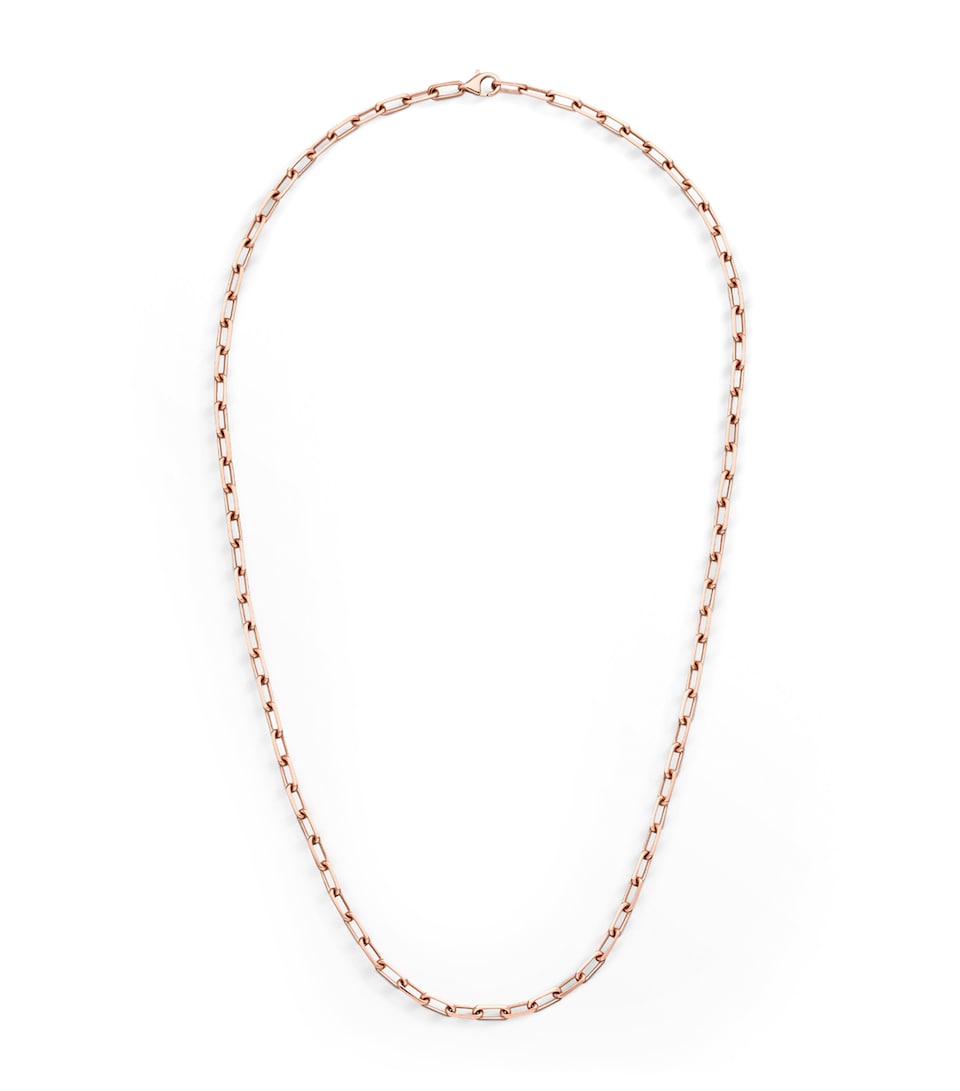 Medium Rose Gold Santos de Cartier Chain Necklace