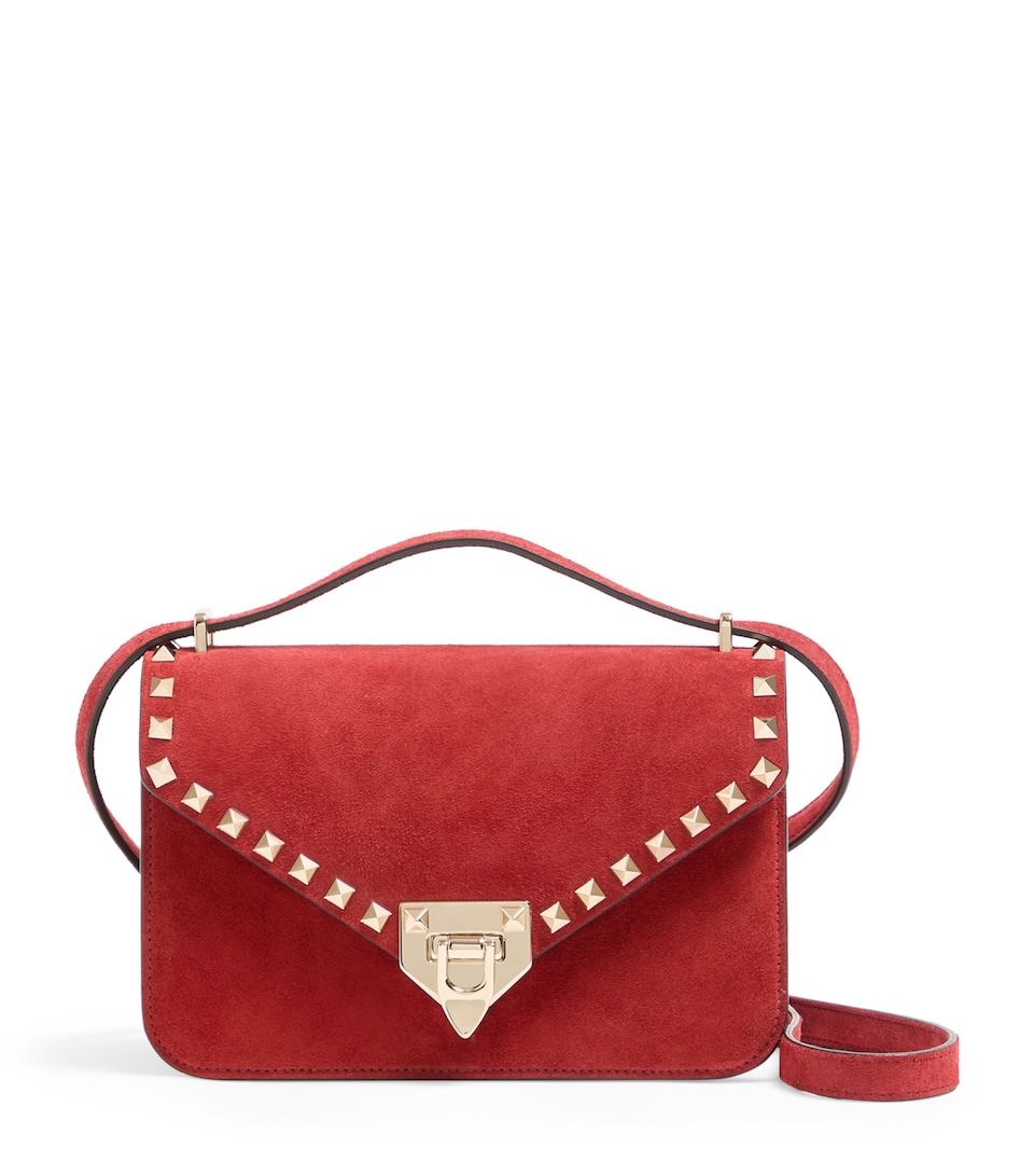 Valentino Garavani Small Split Leather Rockstud Shoulder Bag Aqs