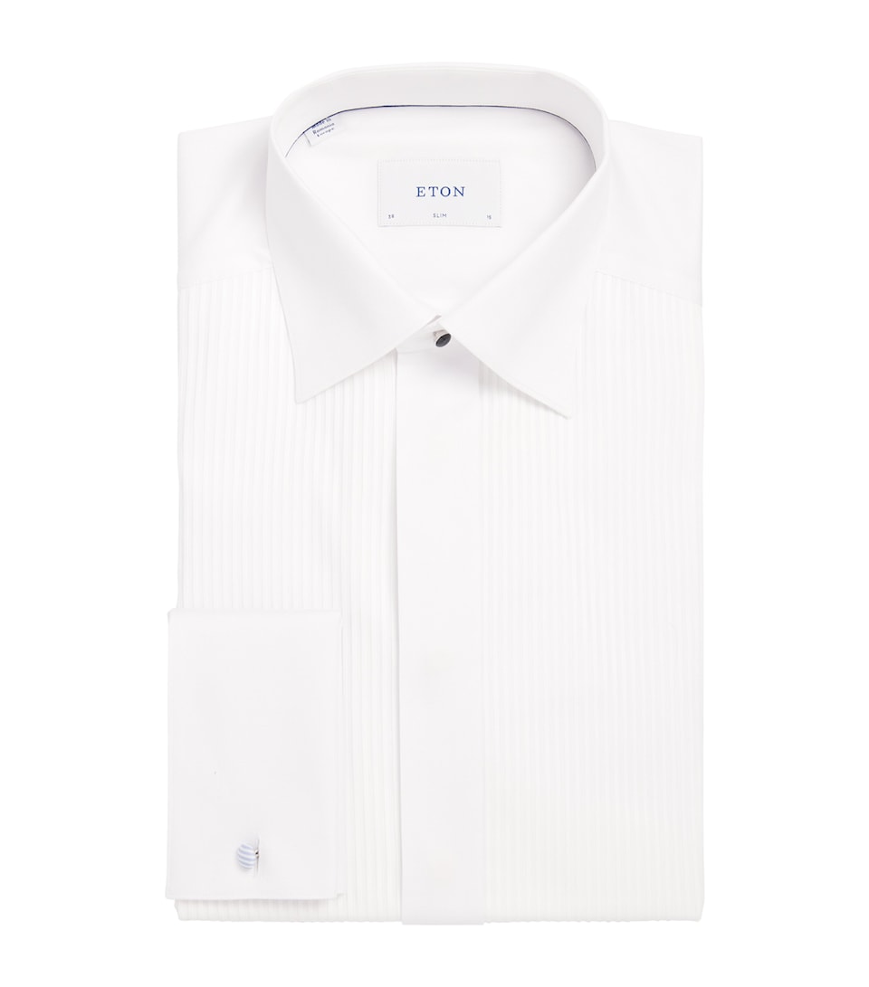 Plissé-Front Slim Fit Shirt