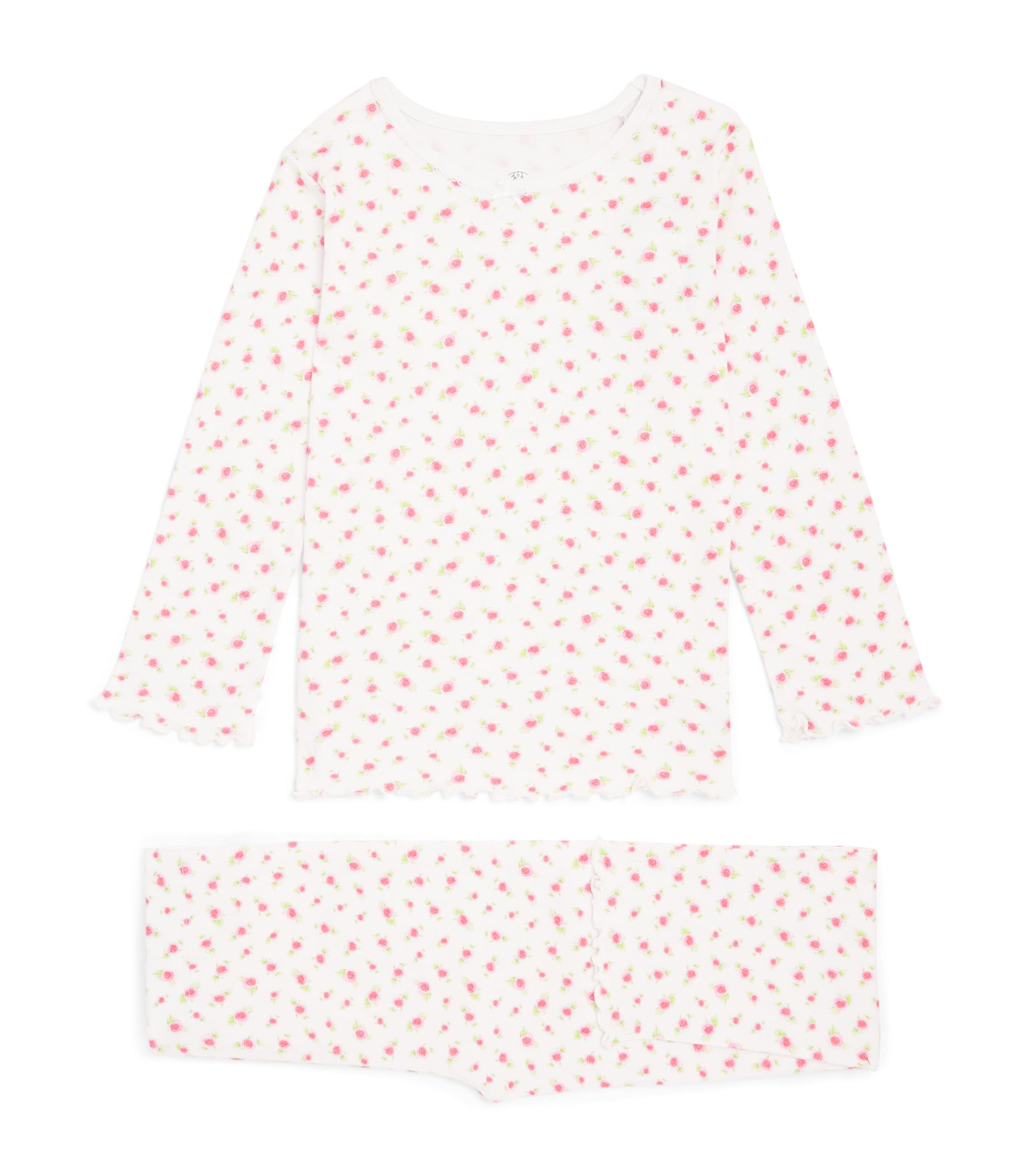 Rosa & Blue Frill-Trim Pony Pyjama Set (12-13 Years) Rose