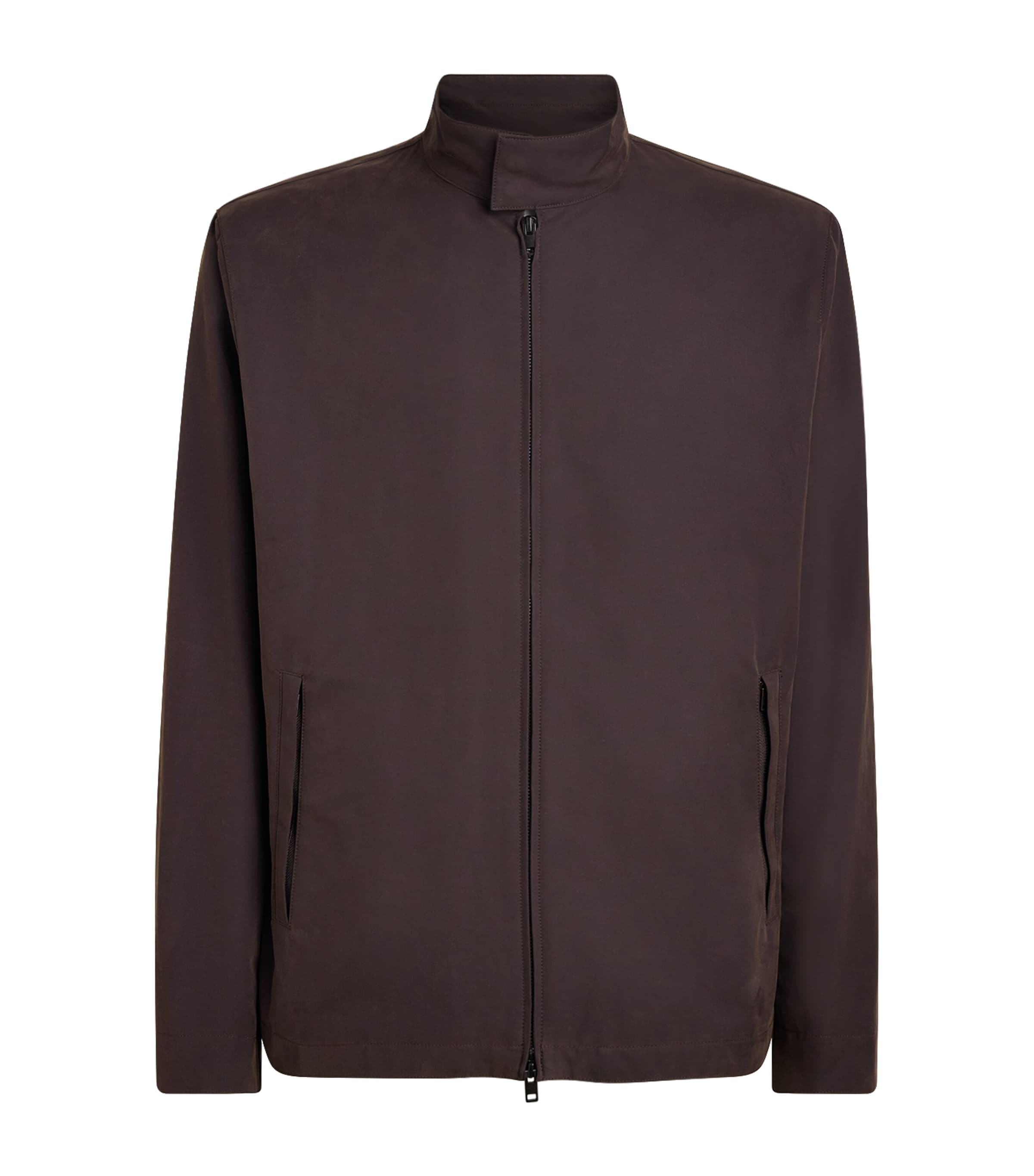 Vince Mens Band-Collar Jacket Arabica