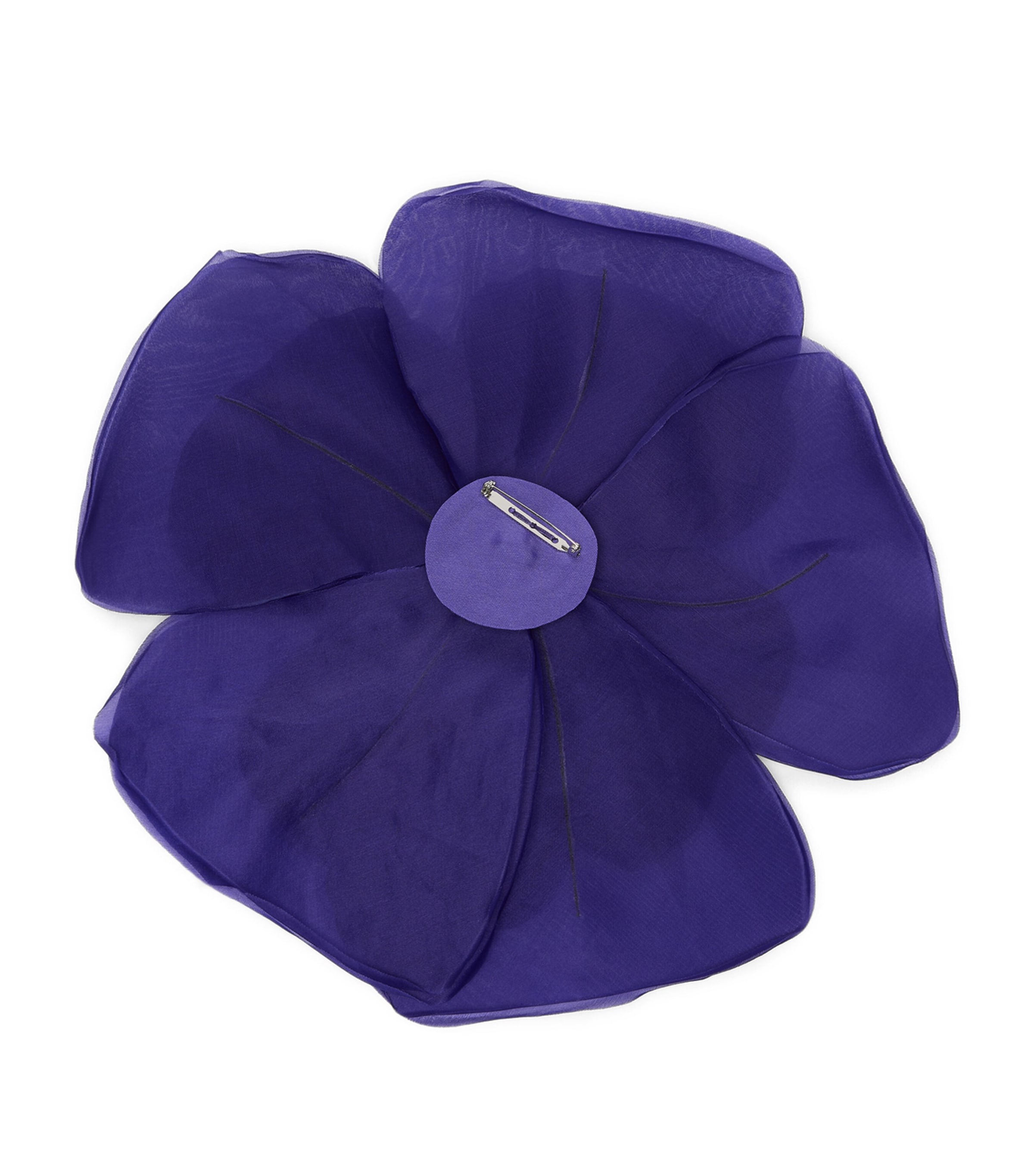 Marina Rinaldi Silk Organza Flower Brooch Purple