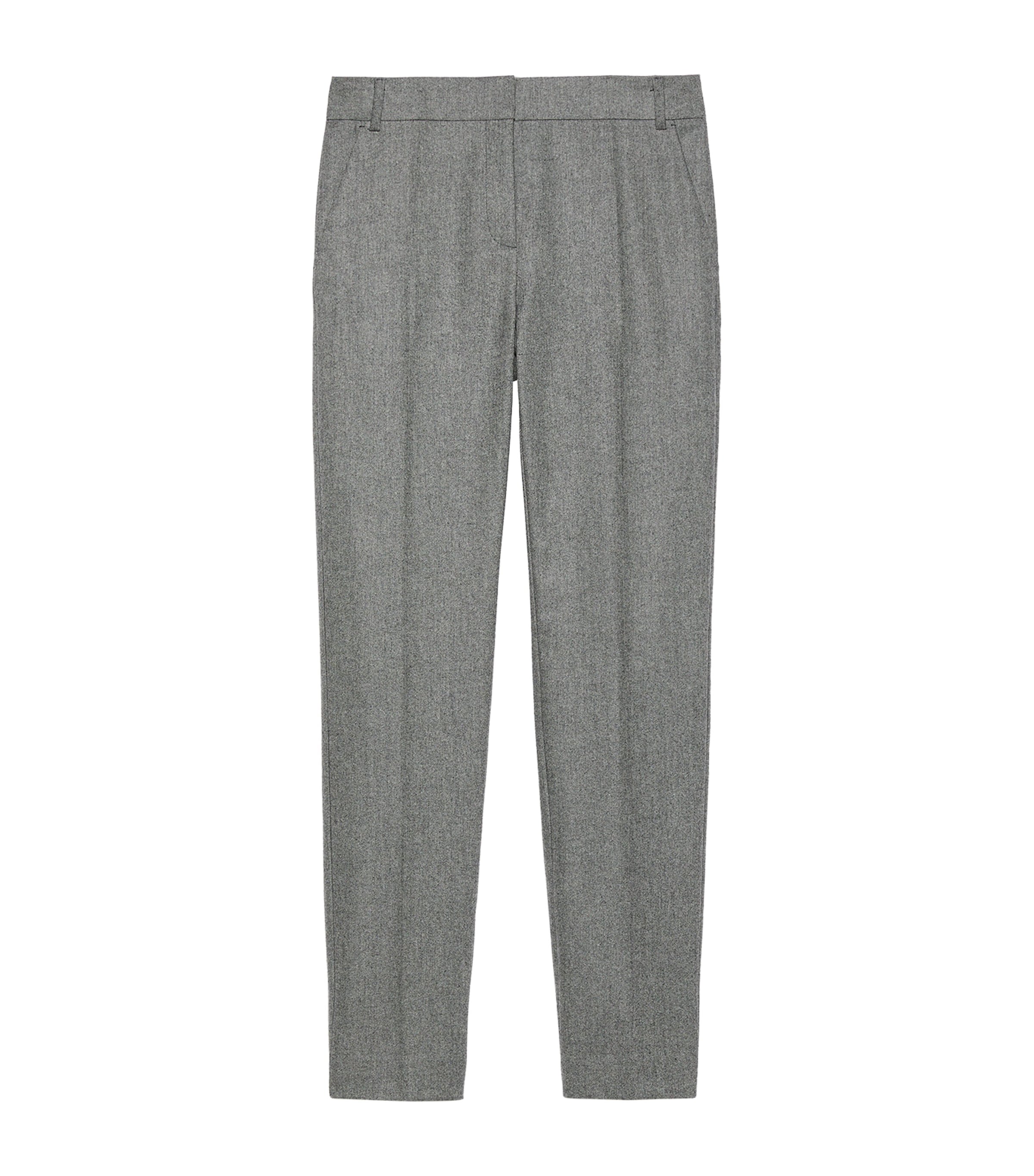 MAX&Co. Womens Wool-Blend Tailored Trousers Black