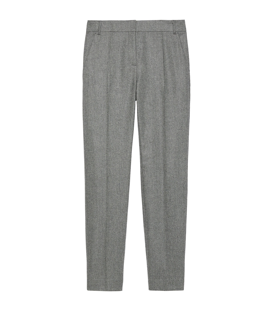 MAX&Co. Womens Wool-Blend Tailored Trousers Black