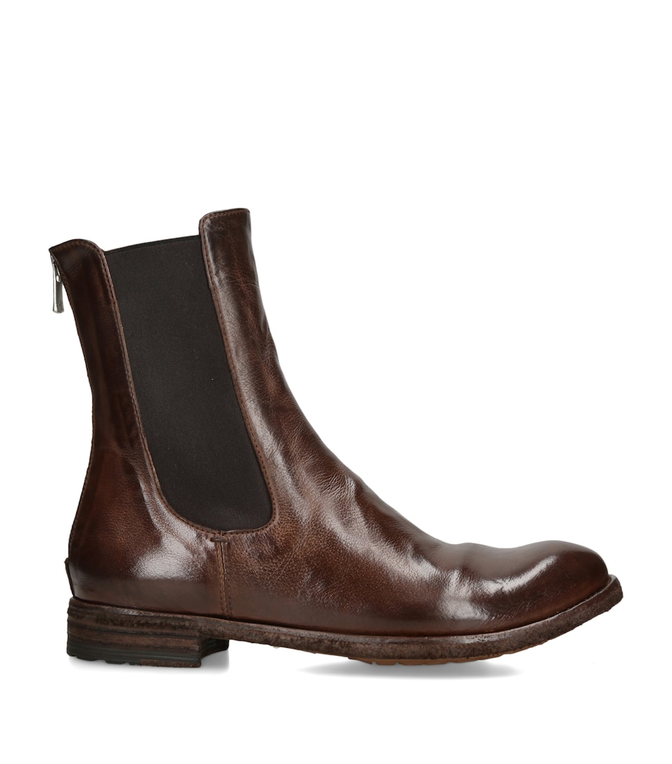 Officine Creative Leather Lexikon Chelsea Boots Mid Brown