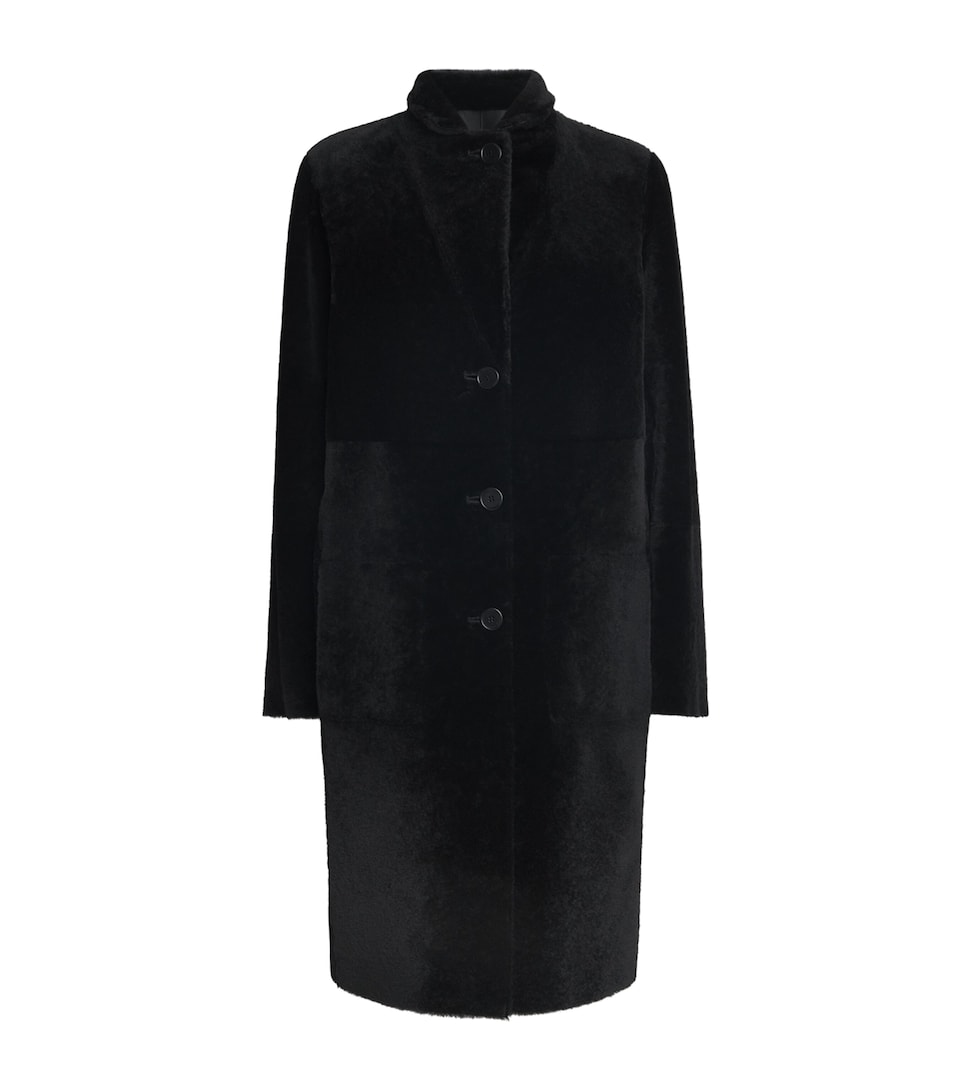 Reversible Shearling-Leather Britanny Coat
