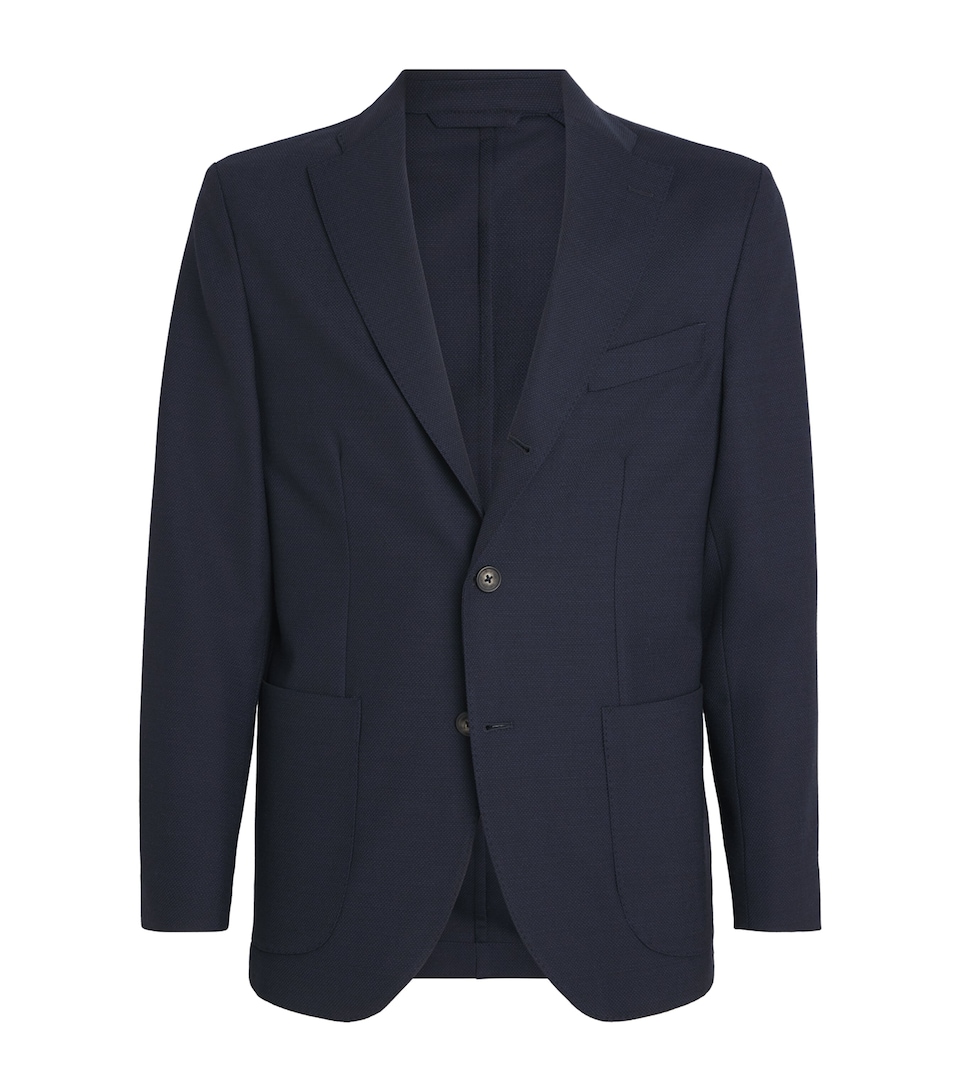 Wool-Blend Tech Blazer