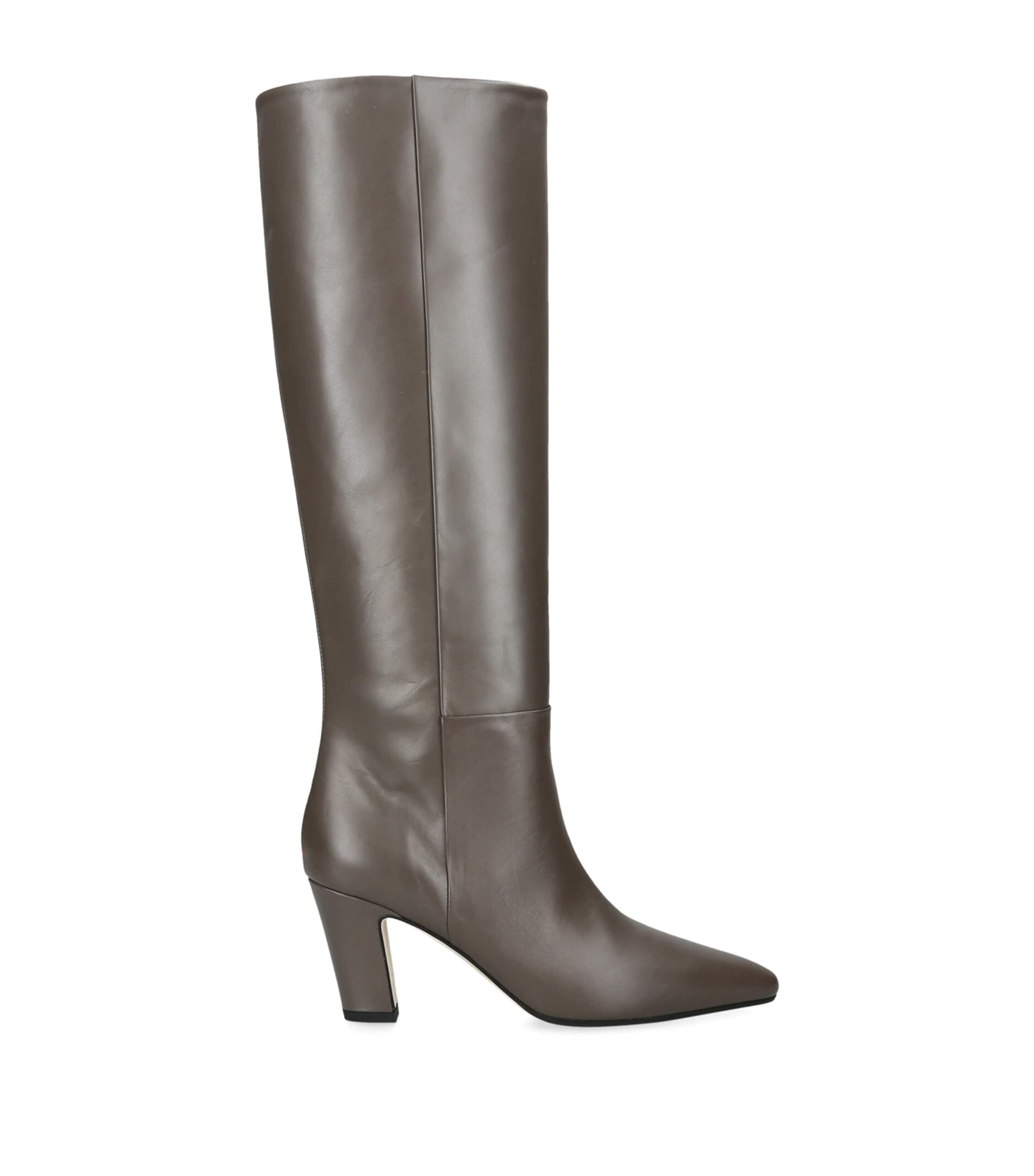 aeyde Leather Silva Knee High Boots 75 Taupe