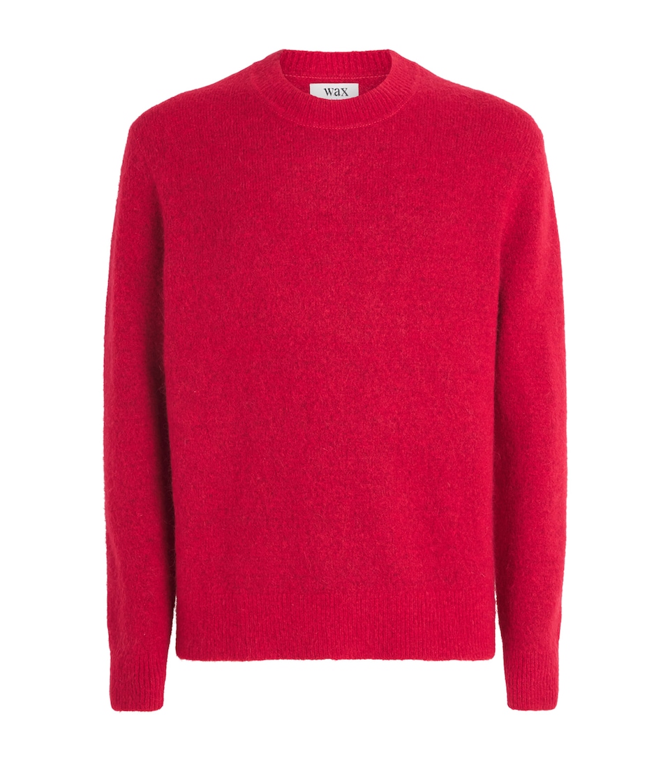 Wax London Mens Wool-Blend Wilde Sweater Red