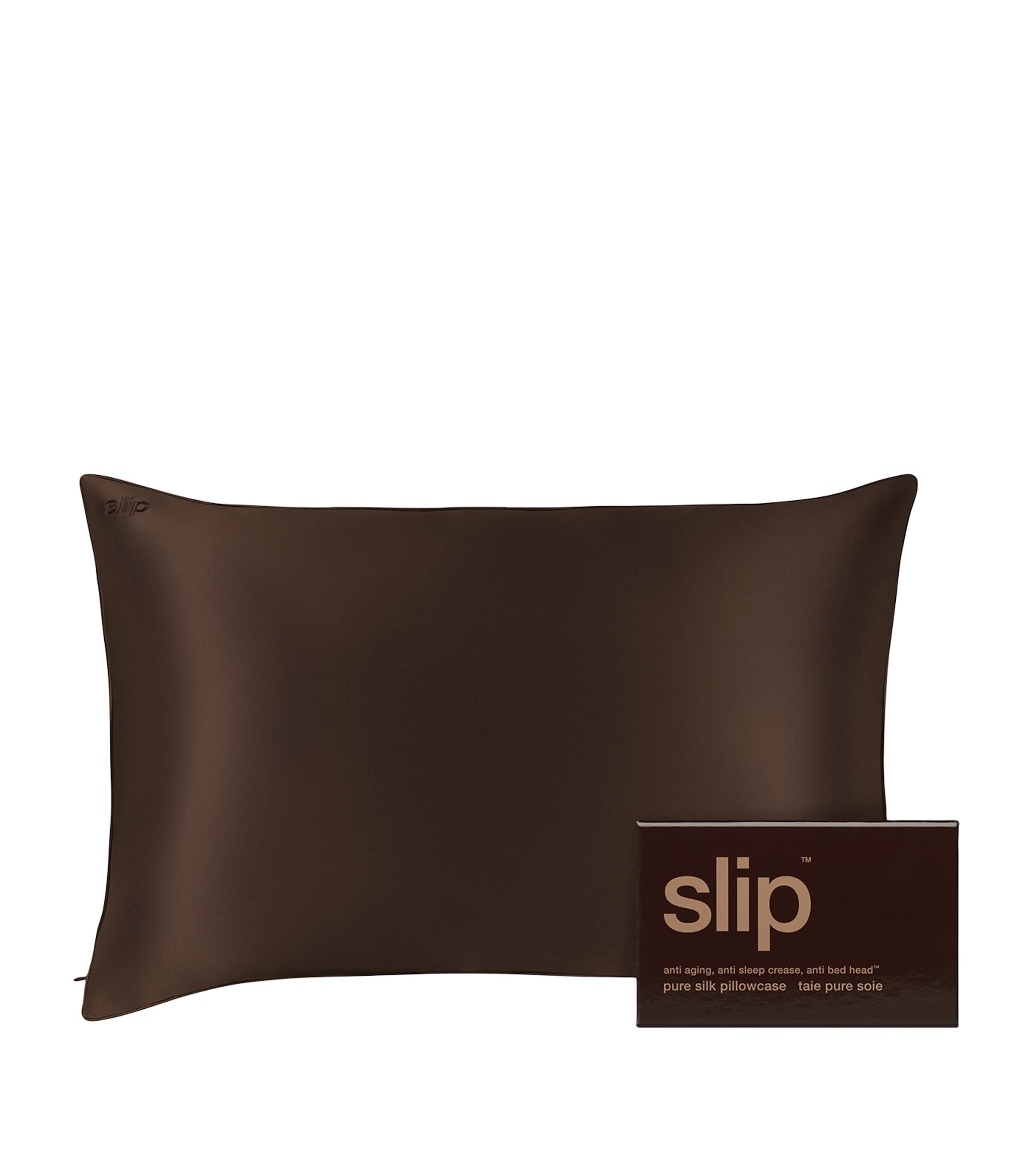 Slip Pure Silk Queen Pillowcase (51cm x 76cm) Chocolate