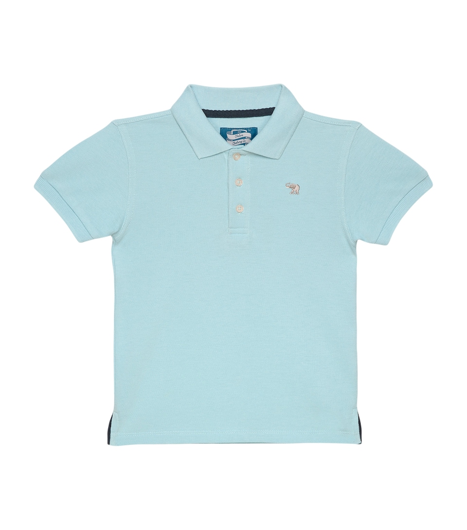 Trotters Harry Polo Shirt (1-11 Years) Pale Blue
