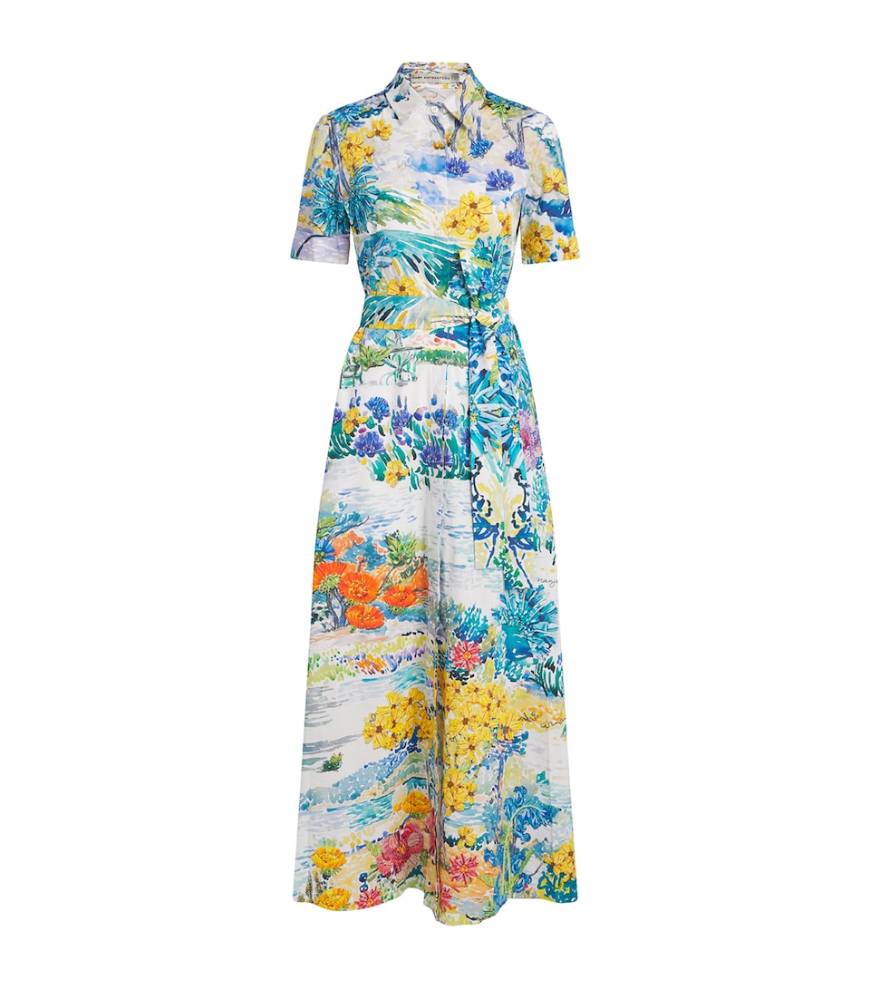 Satin Como Shirt Midi Dress