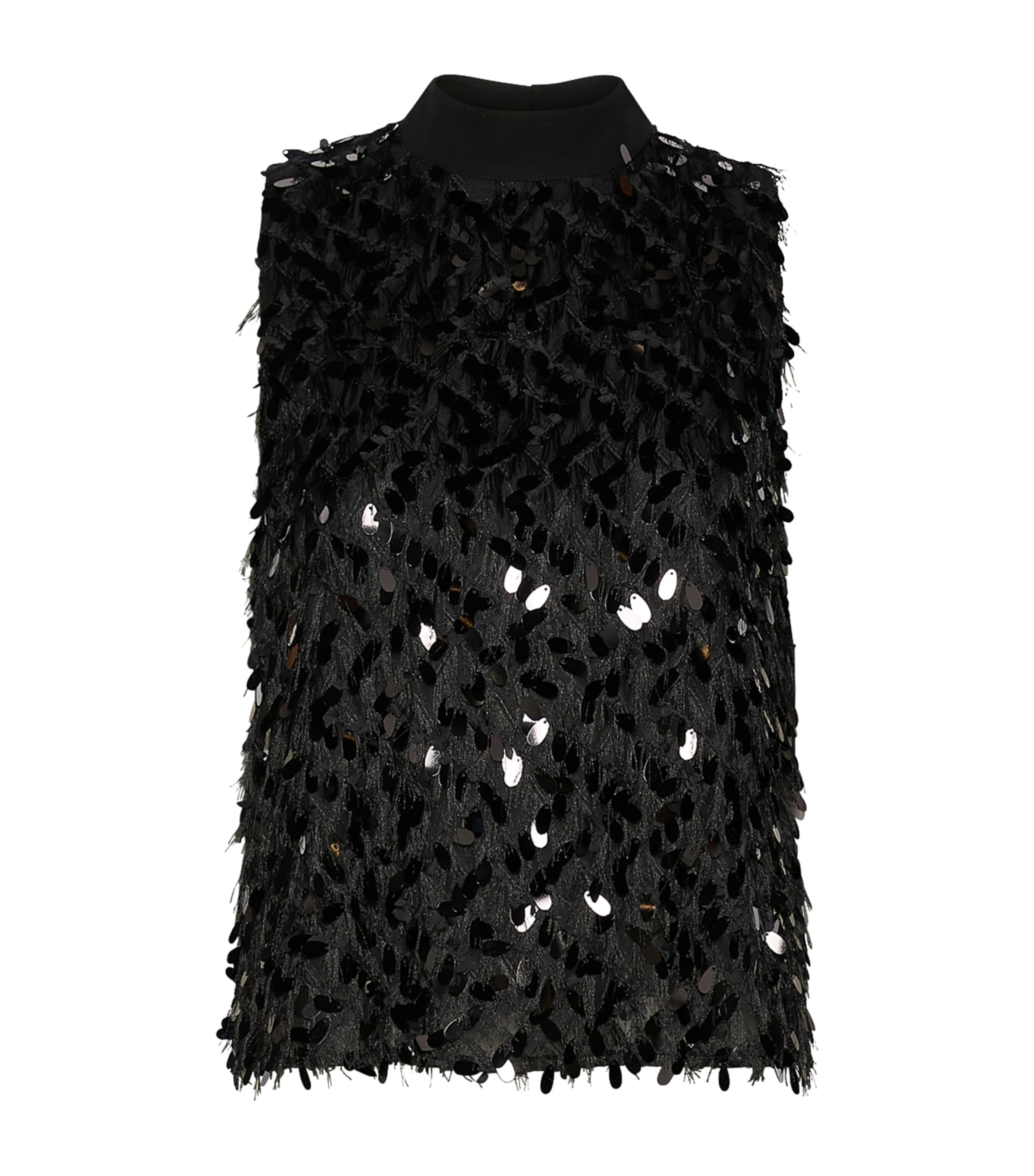 Marella Womens Embellished Sleeveless Top Black