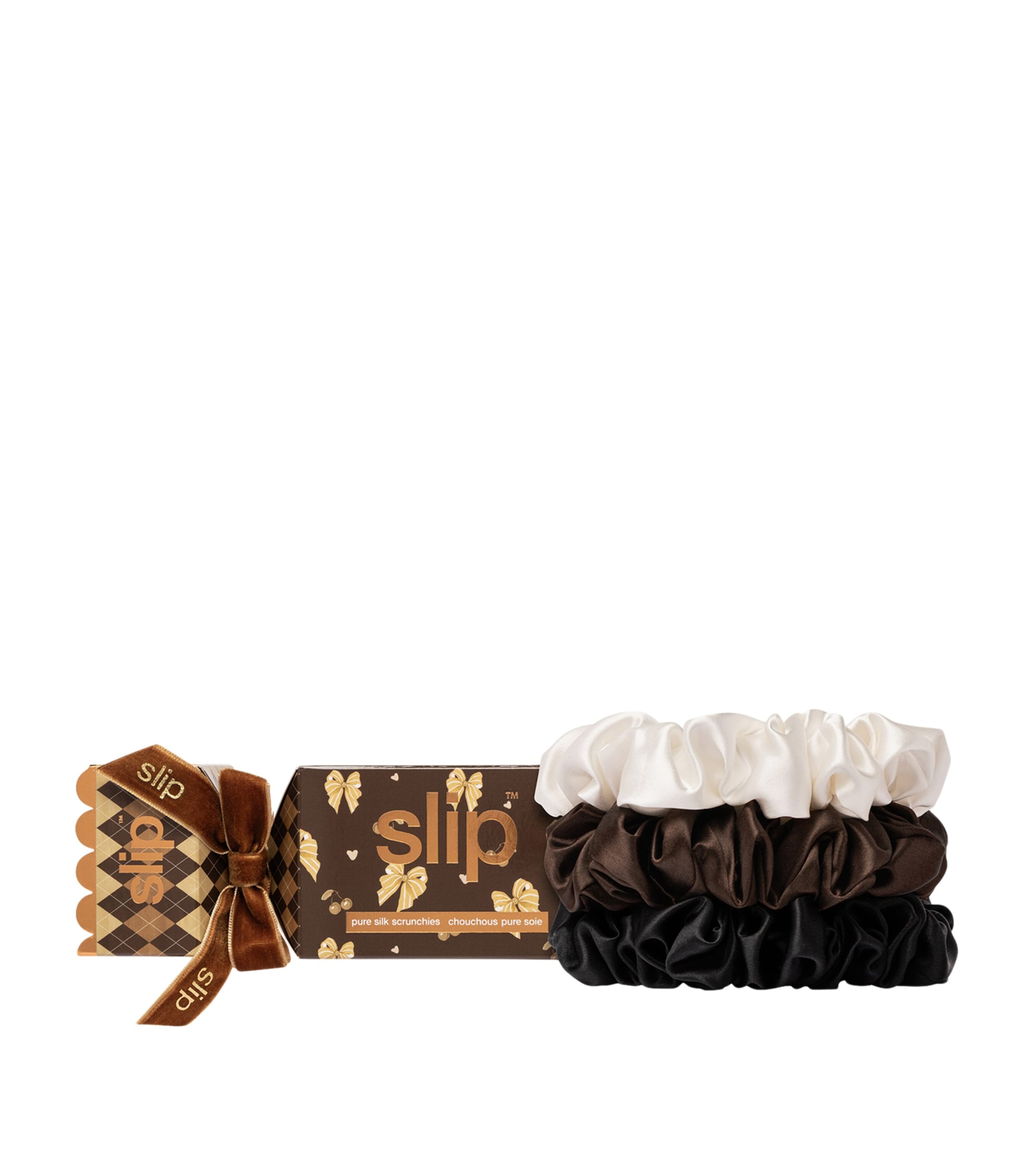 Slip Pure Silk Beau Large Scrunchie Trio Cracker (Set of 3) Beau