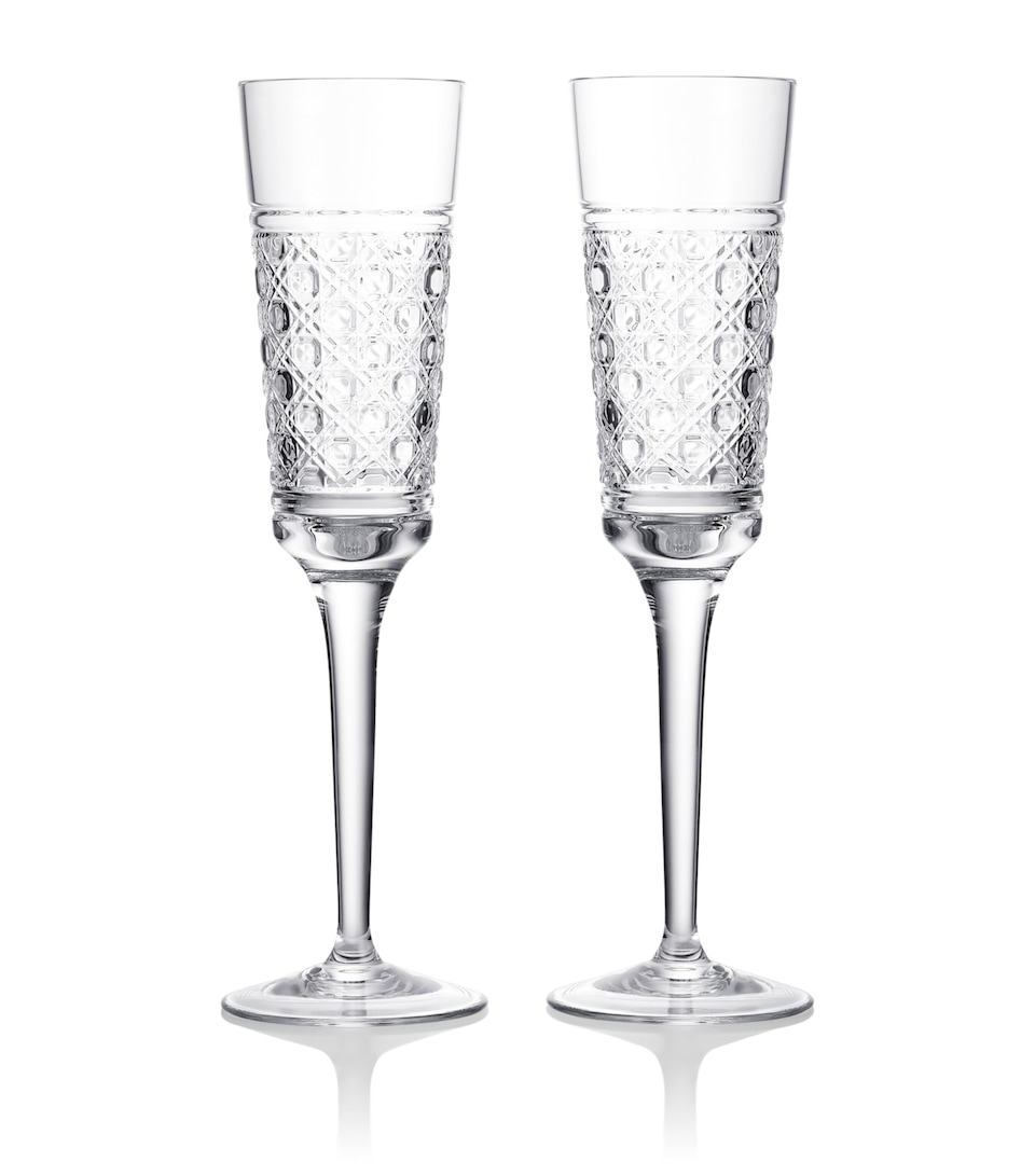 Set of 2 Crystal Opulence Champagne Flutes (185ml)