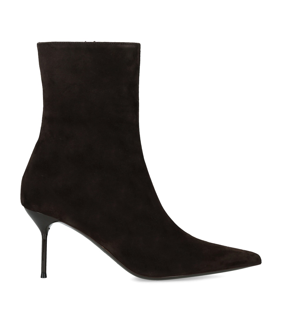 Paris Texas Suede Lidia Ankle Boots 70 Dark Brown