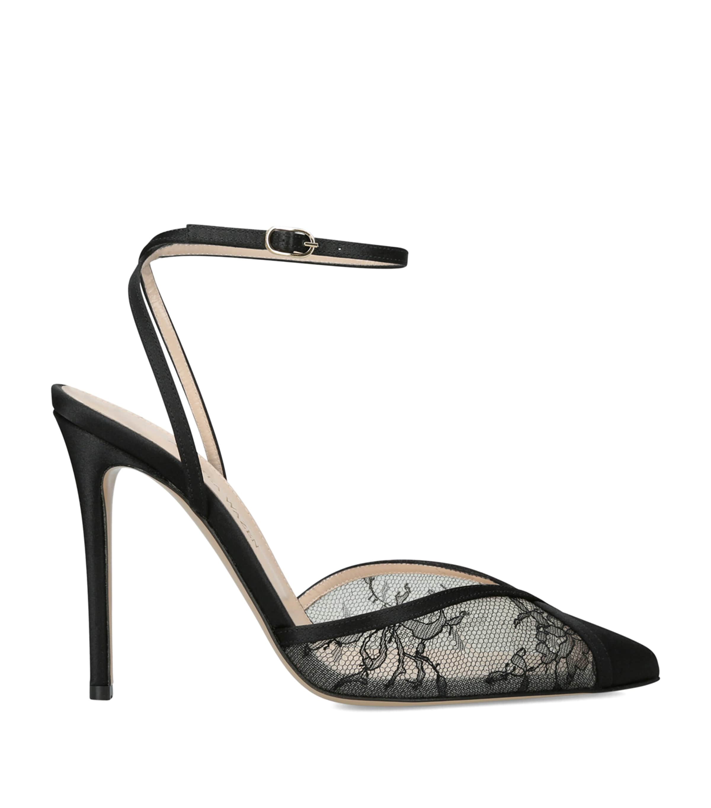Andrea Wazen Lace Lenny Pumps 105 Black