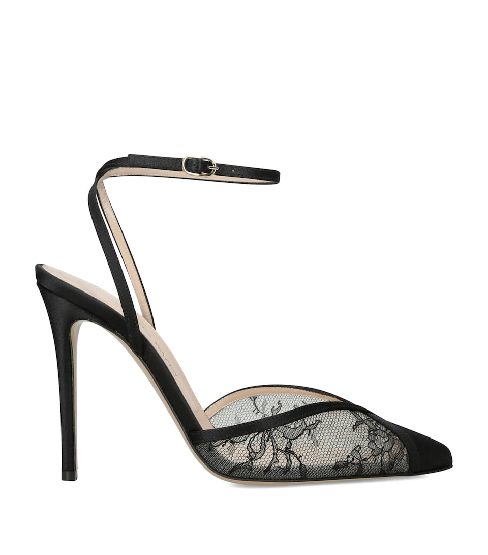 Andrea Wazen Lace Lenny Pumps 105 Black