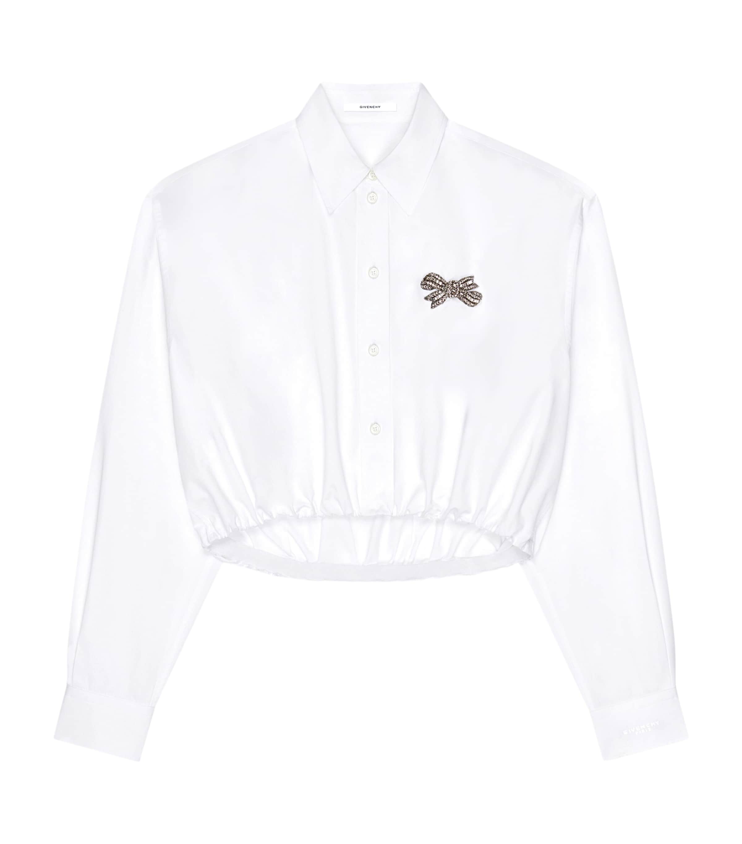 Givenchy Womens Cotton Poplin Cropped Shirt