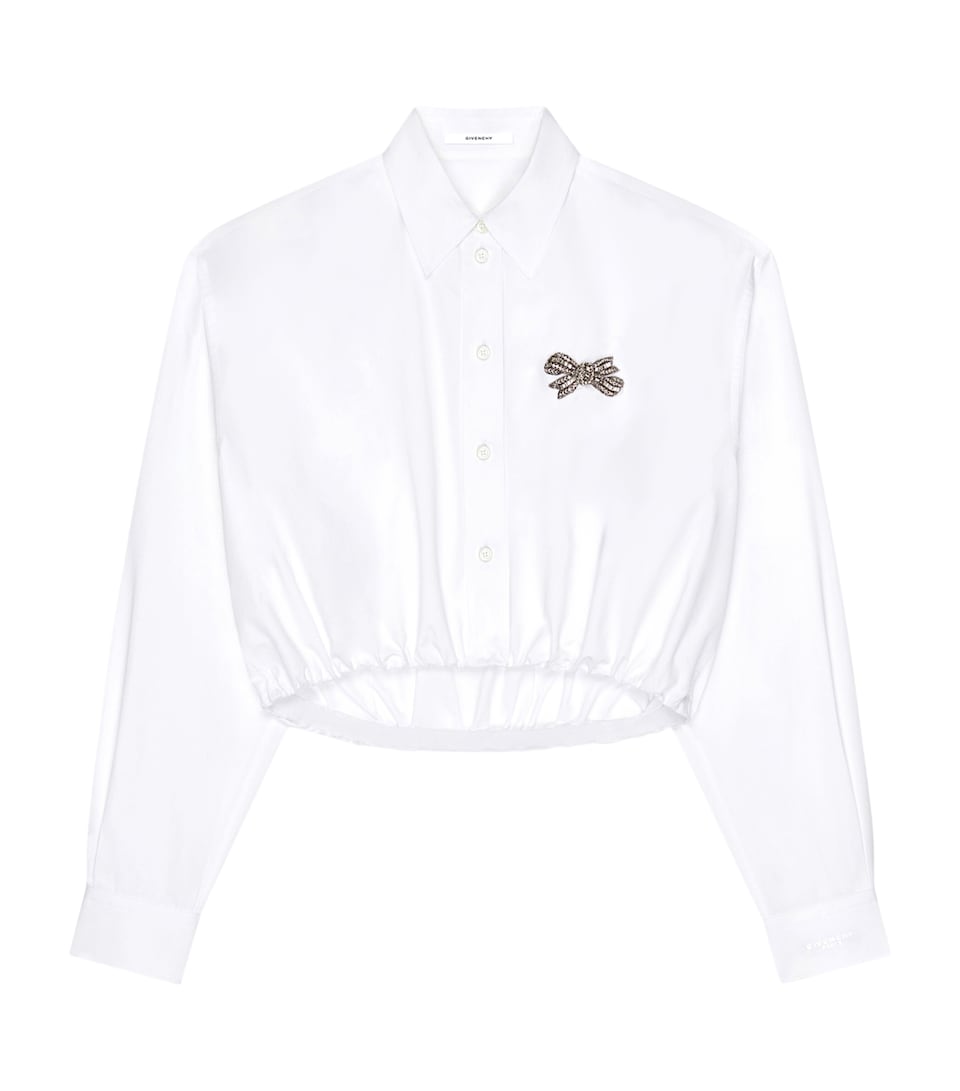 Givenchy Womens Cotton Poplin Cropped Shirt