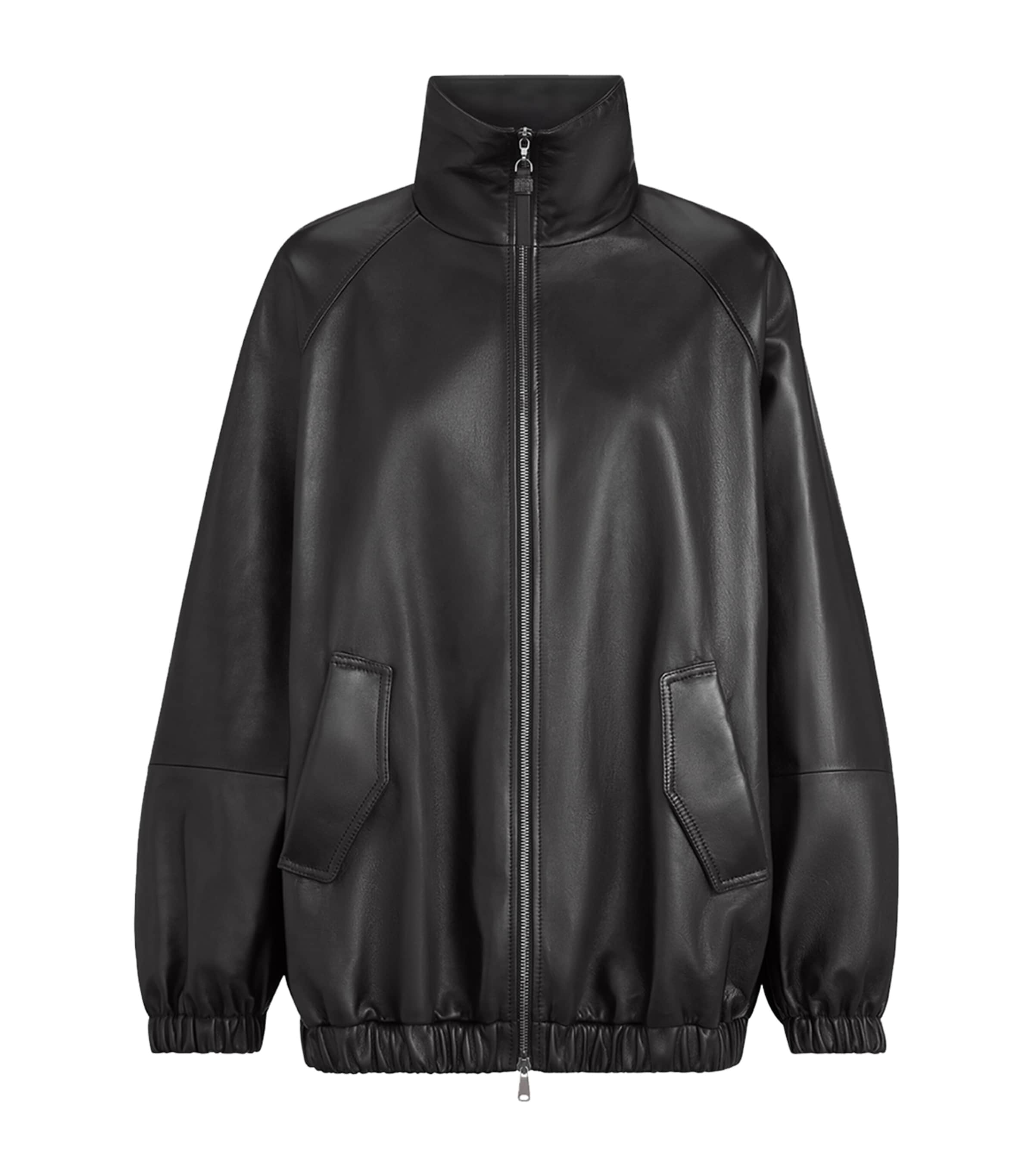 Brunello Cucinelli Womens Nappa Leather Jacket Black